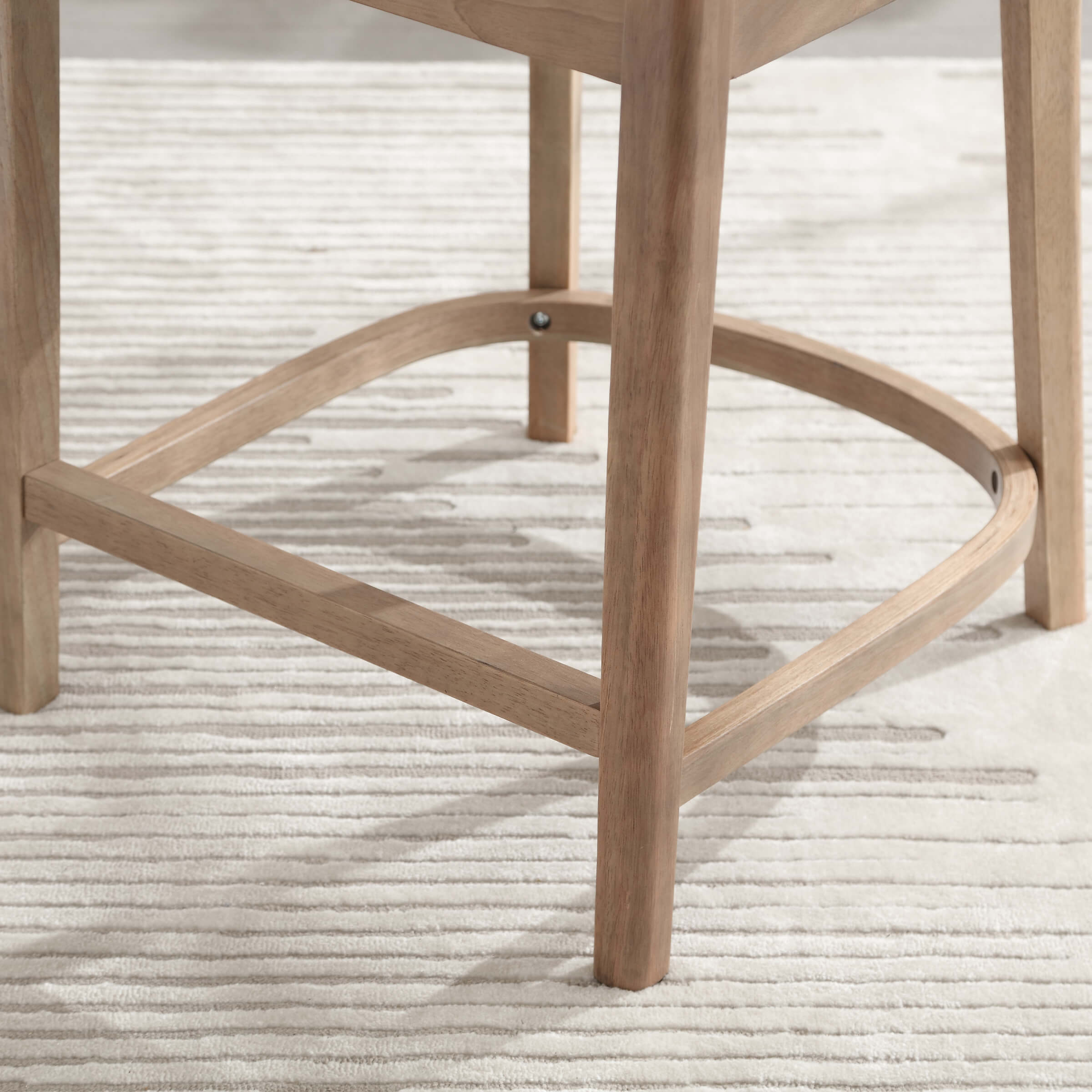 CIMOTA 26” Black Wood Rattan Counter Stools Set of 2 - 5674