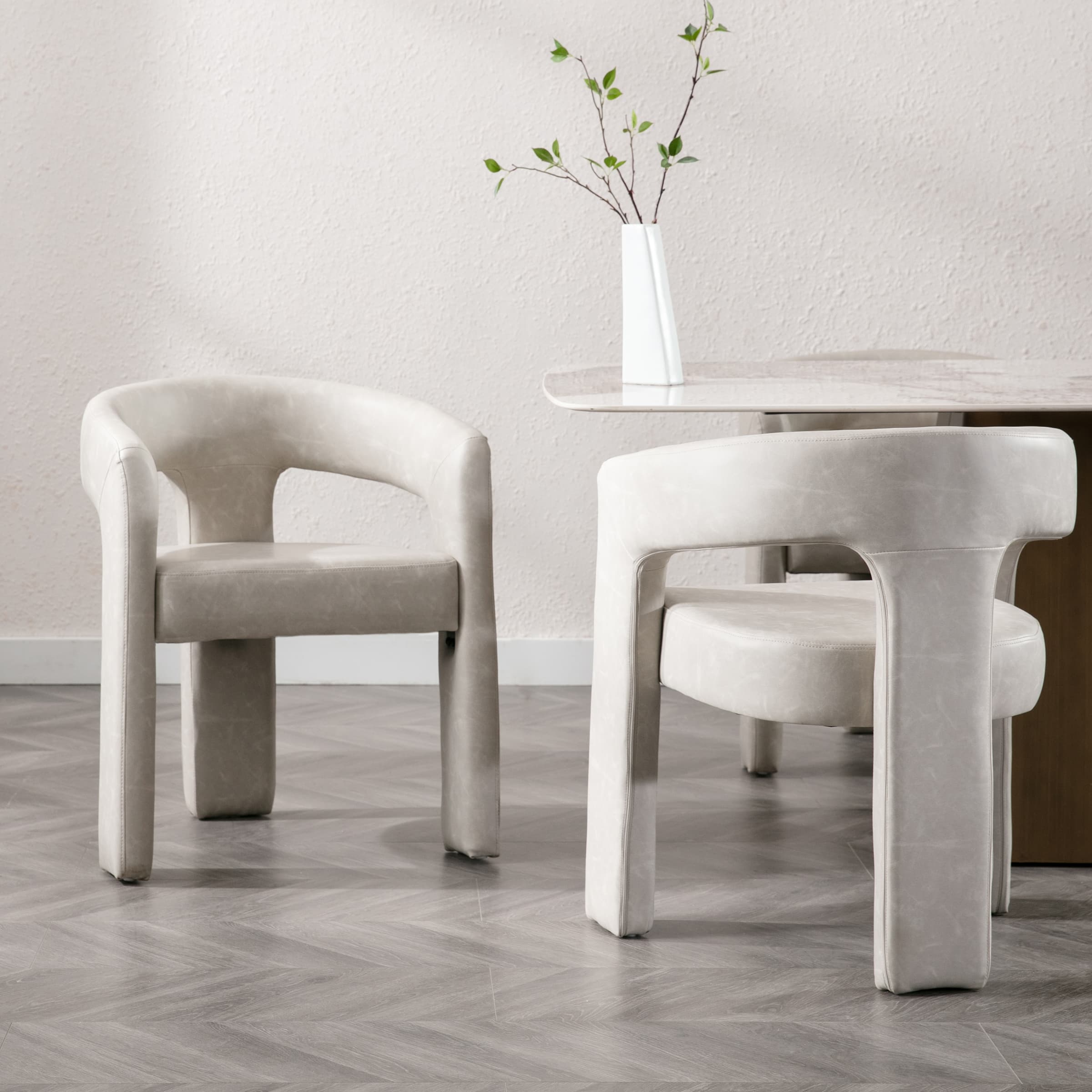 VESCASA Open Back Barrel Dining Chair 1 PCS - 5101DC