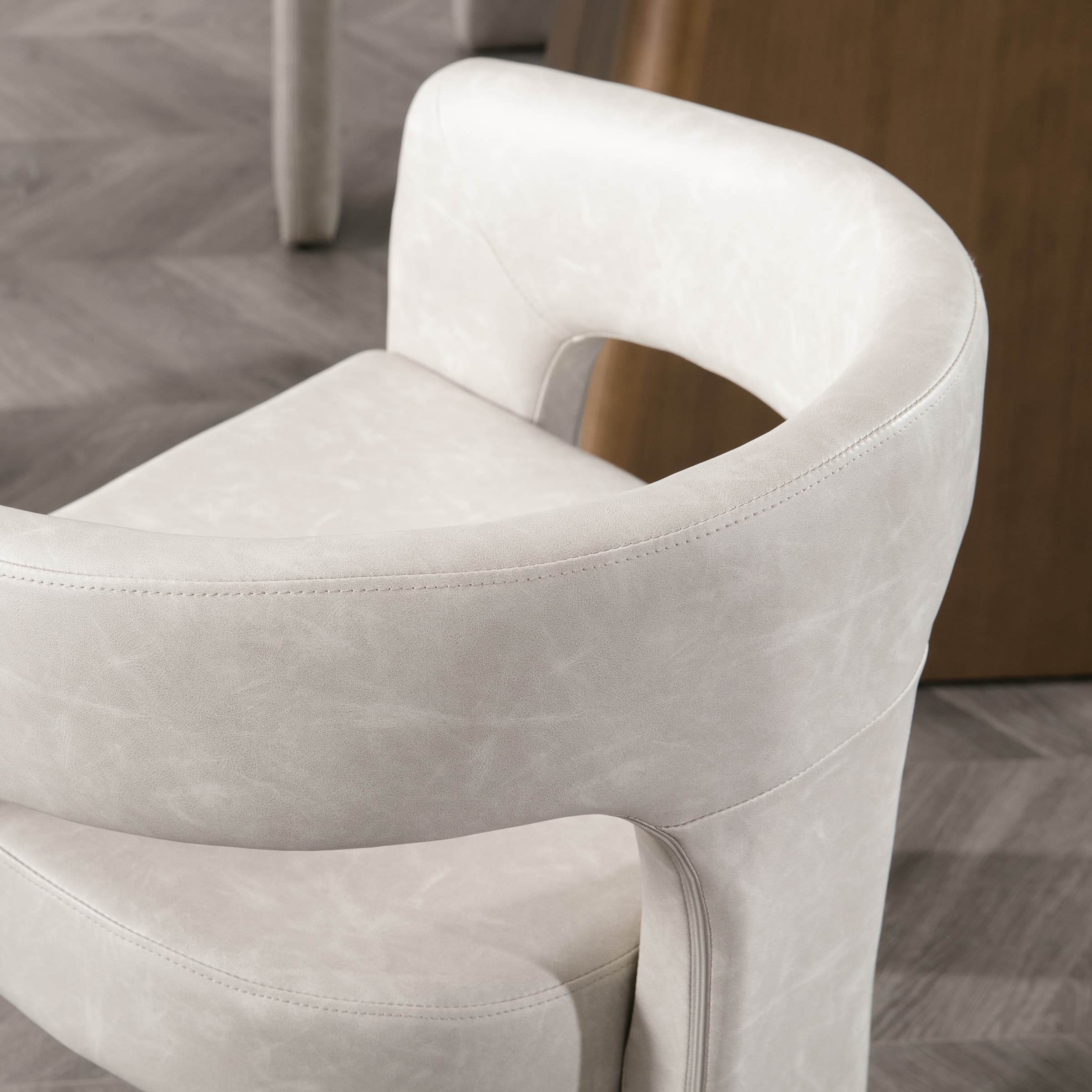 VESCASA Open Back Barrel Dining Chair 1 PCS - 5101DC