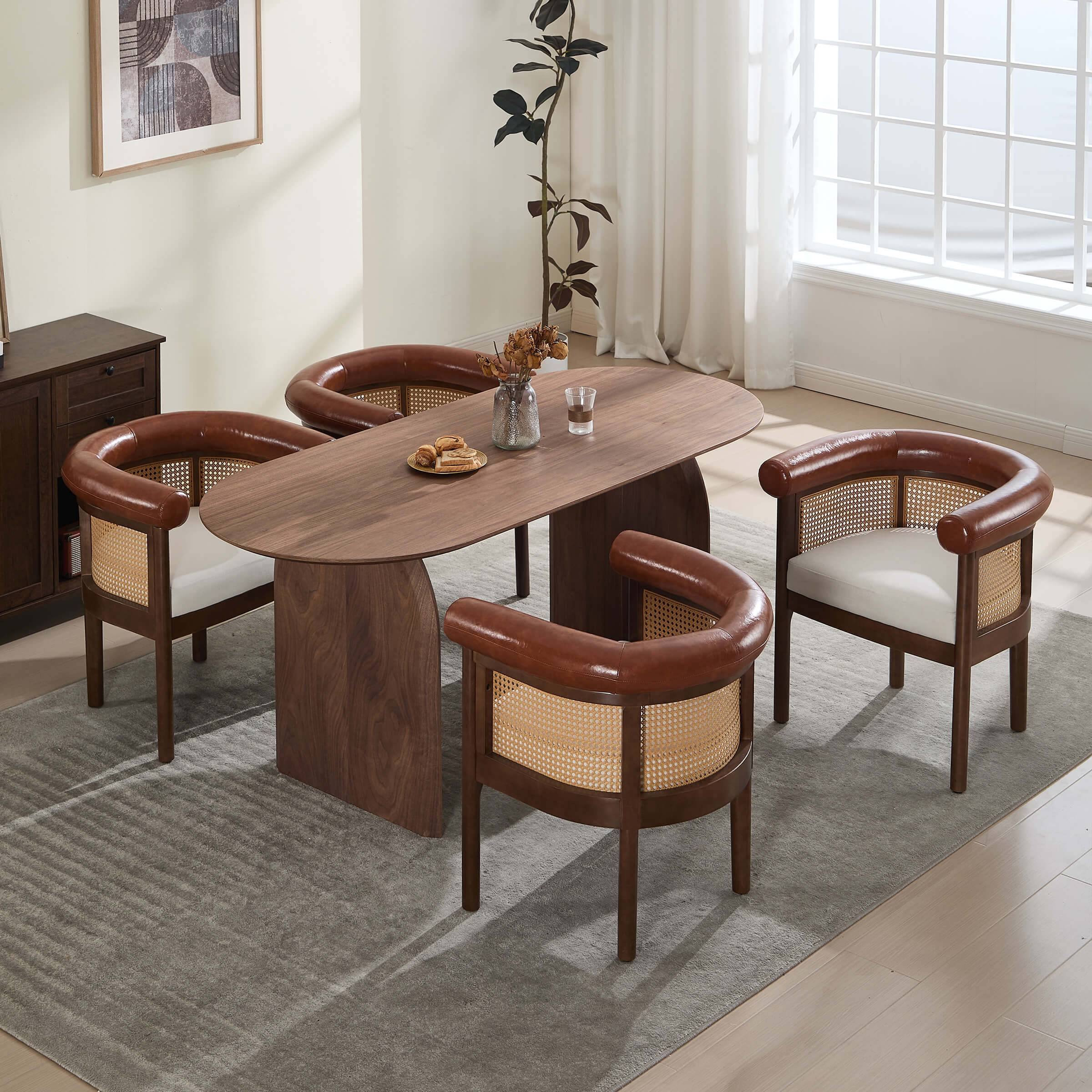 Mid Century Barrel Dining Chairs 1 PCS - 10121DC