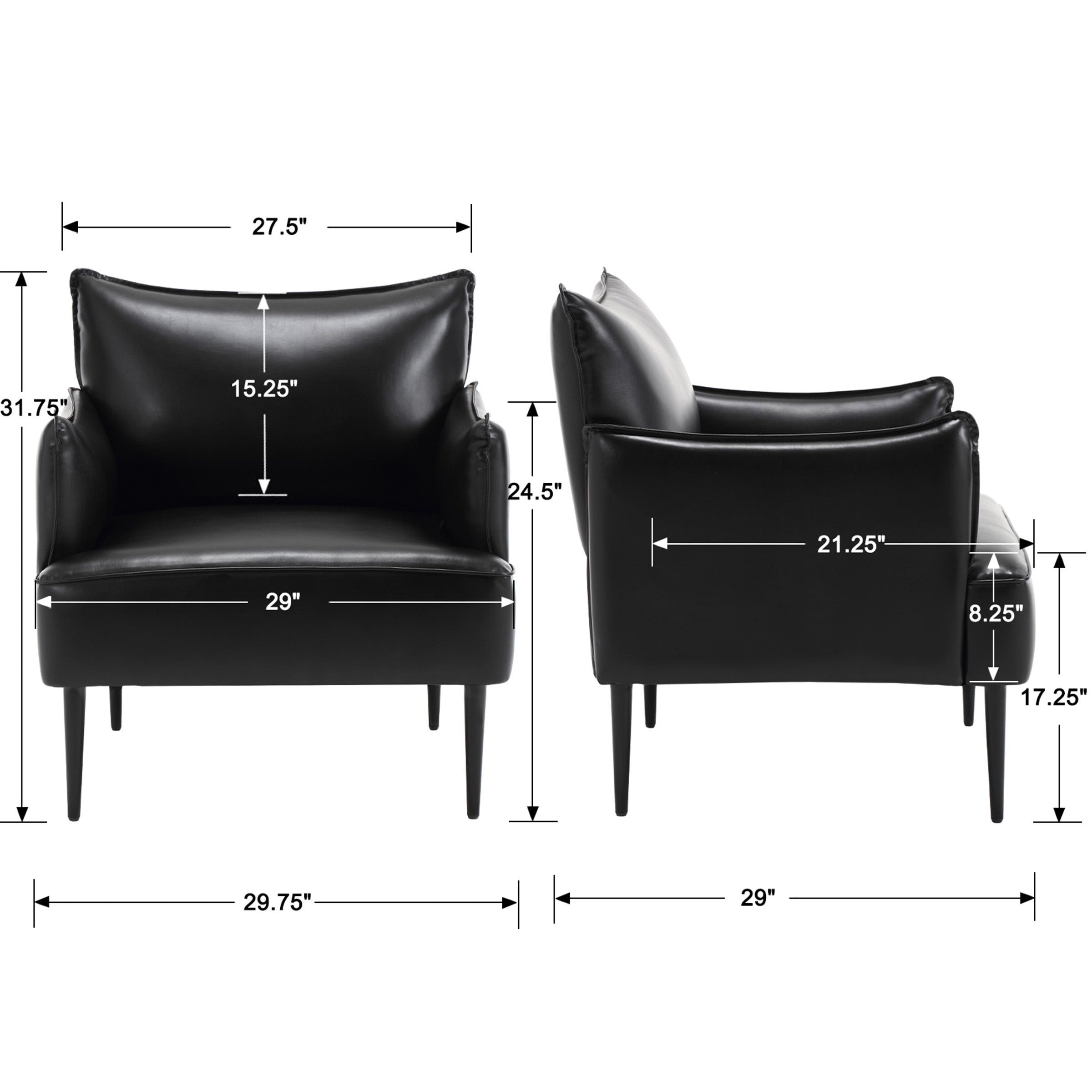 Mid Century Modern Accent Chair - 6491AC