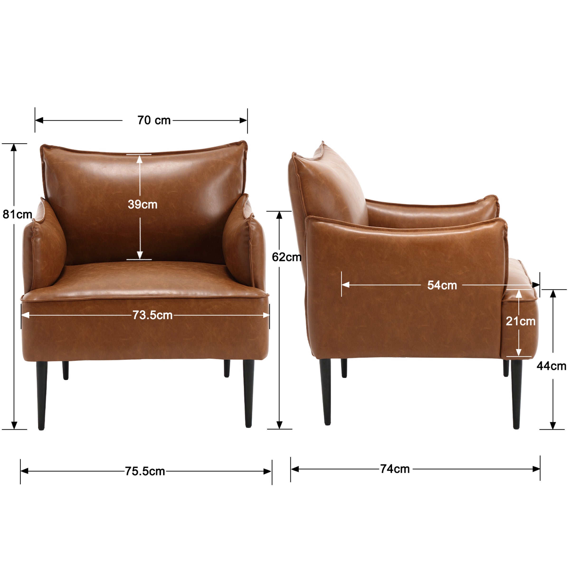 Mid Century Modern Accent Chair - 6491AC