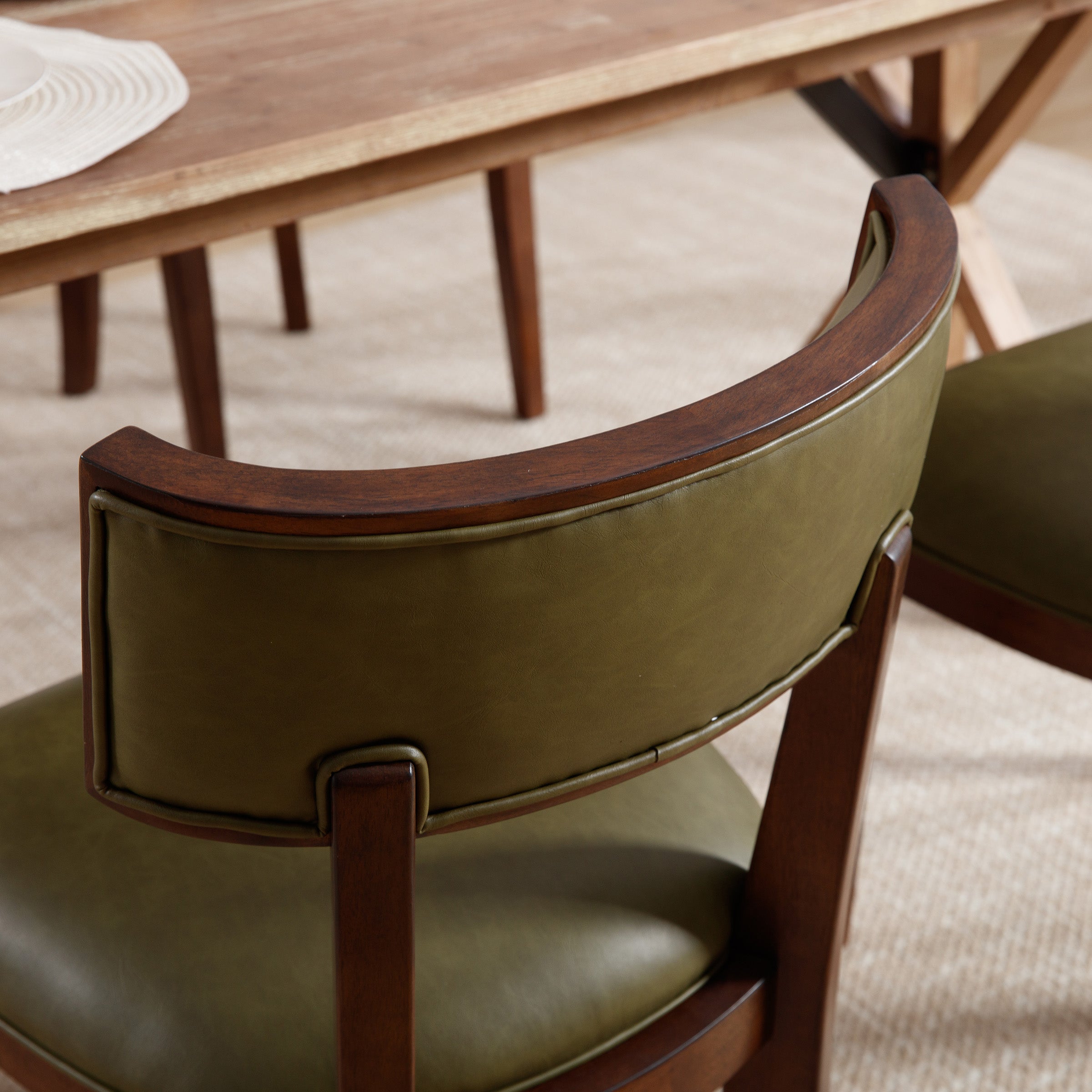 EALSON Mid Century Modern PU Dining Chairs Set of 2 - 061DC