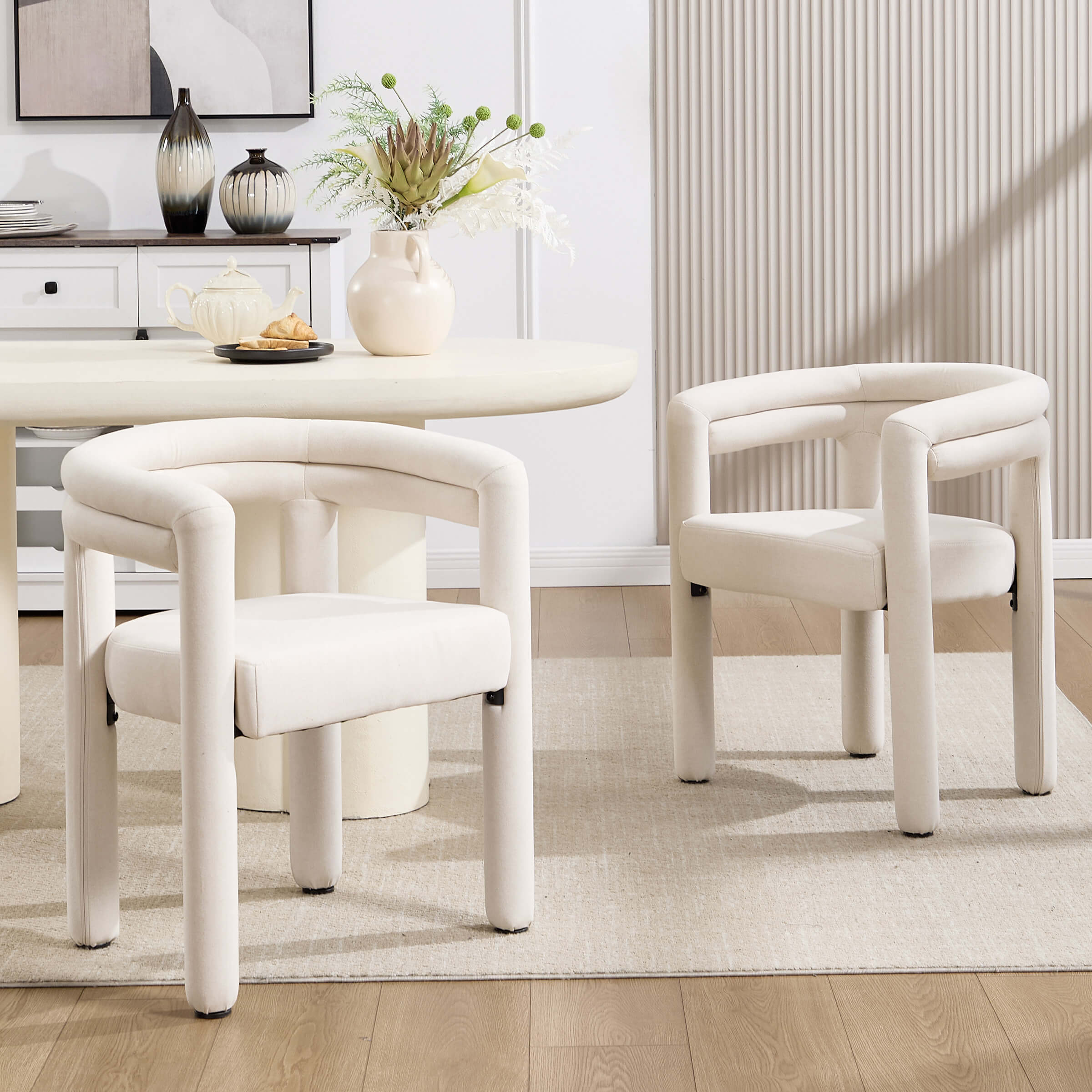 Modern Barrel Dining Chairs Set - 53040DC