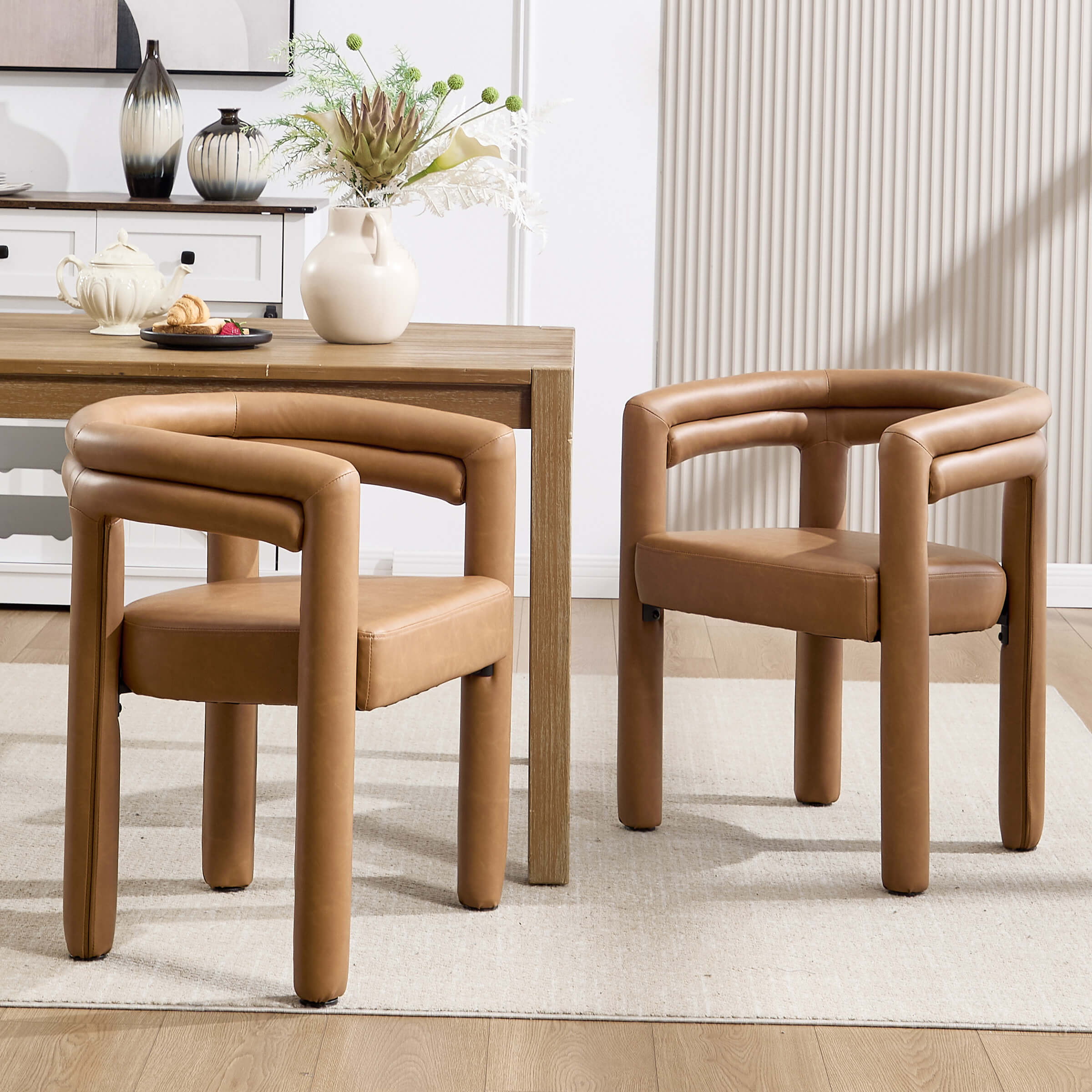 Modern Barrel Dining Chairs Set - 53040DC