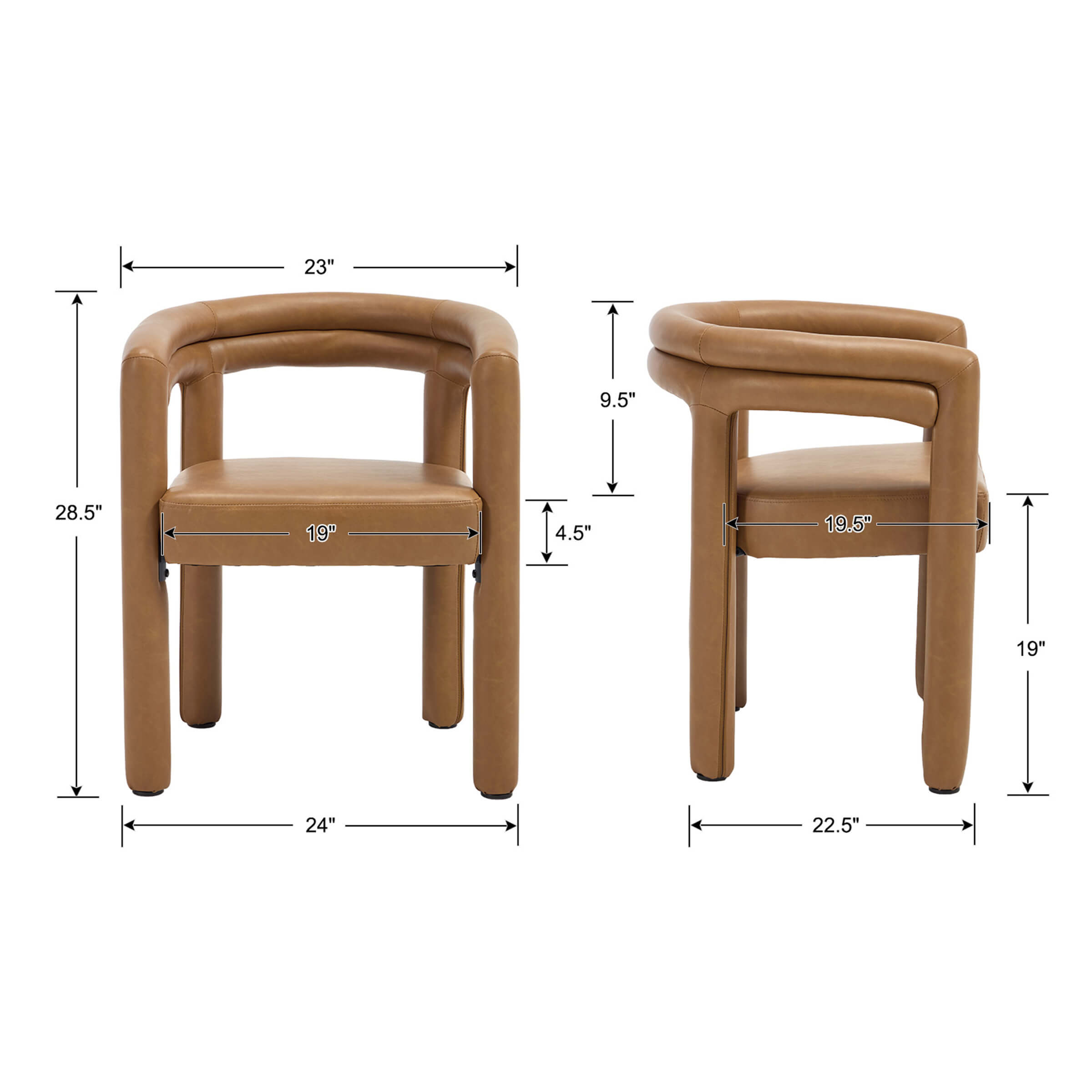 Modern Barrel Dining Chairs Set - 53040DC