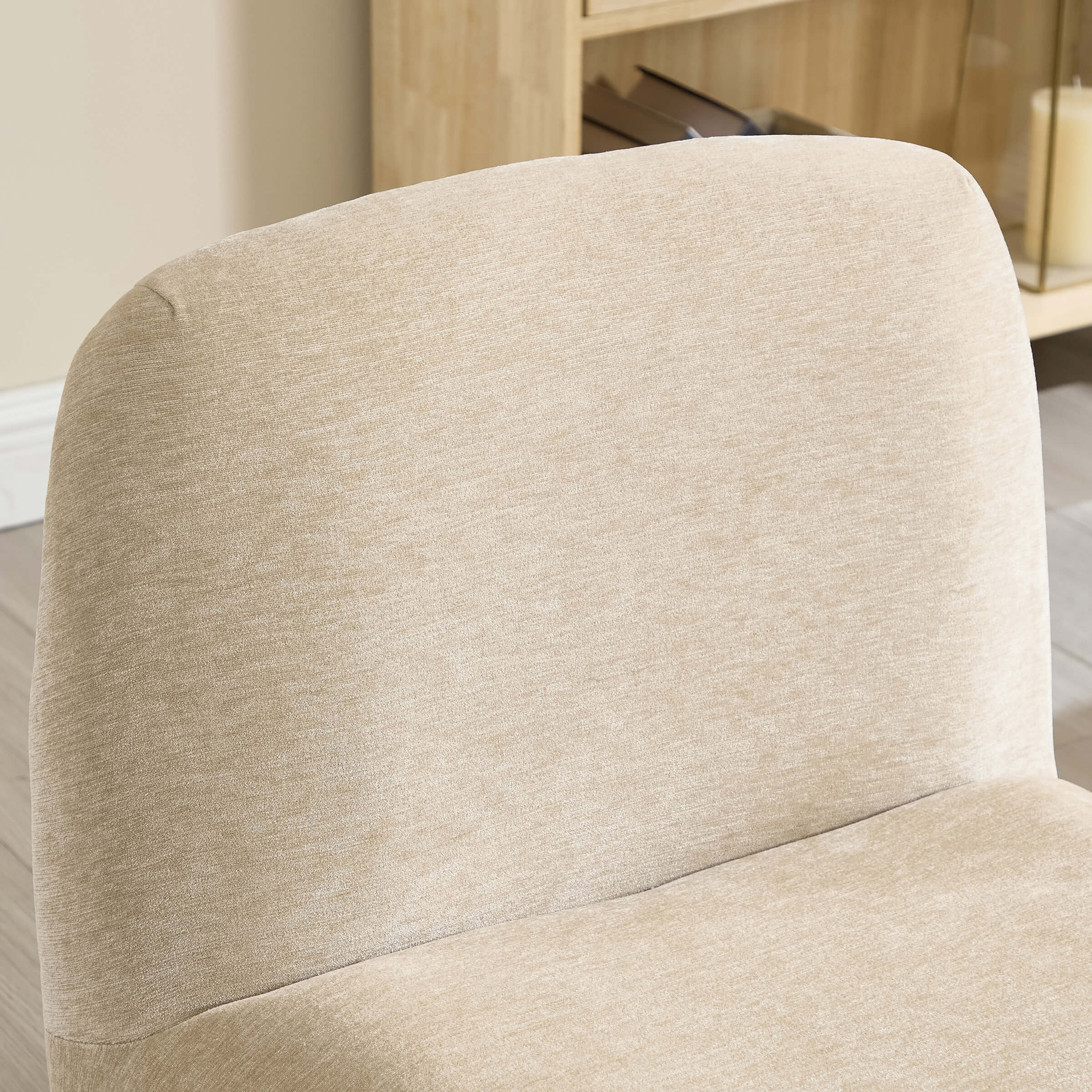 Chenille Accent Chair with Ottoman - 5010AO