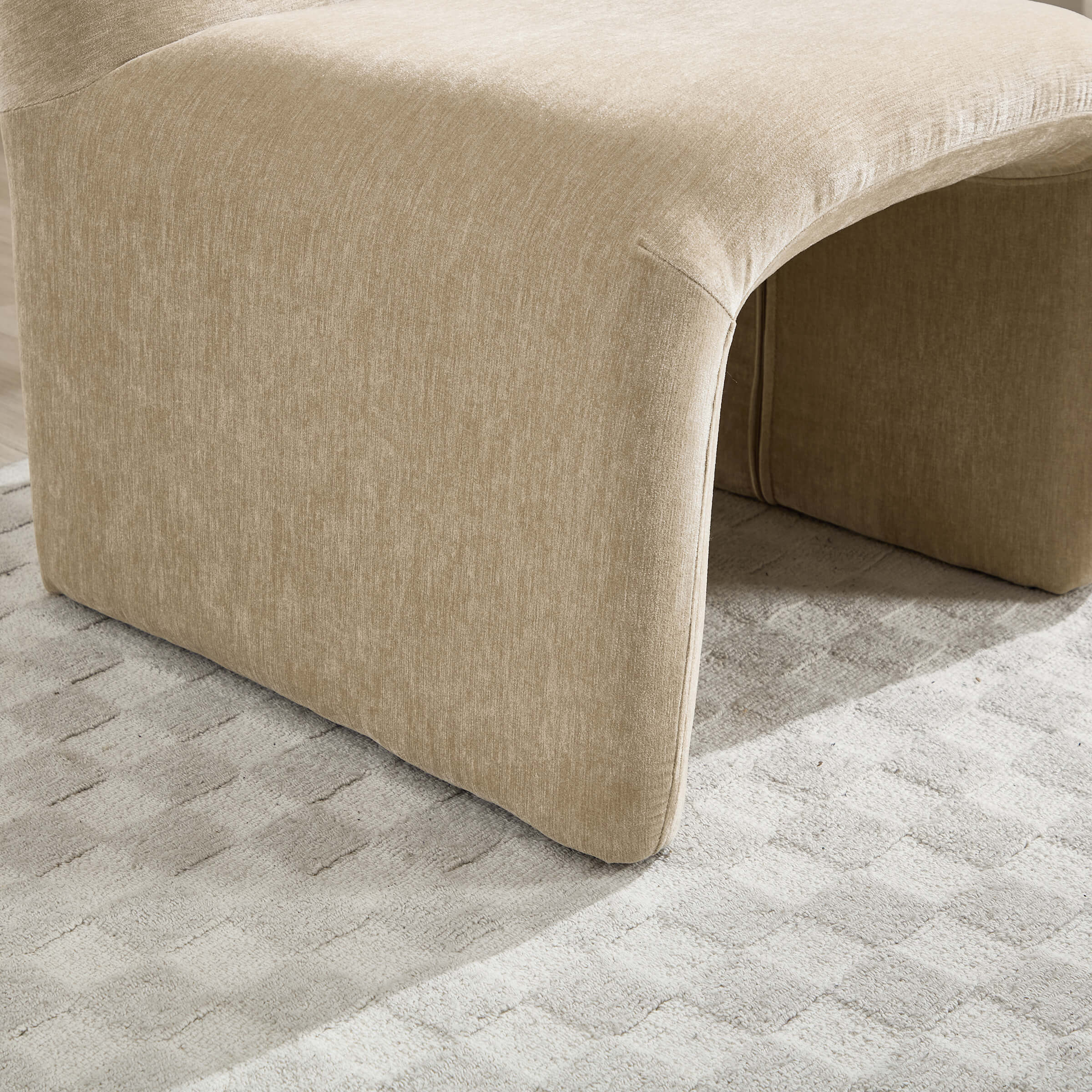 Chenille Accent Chair with Ottoman - 5010AO