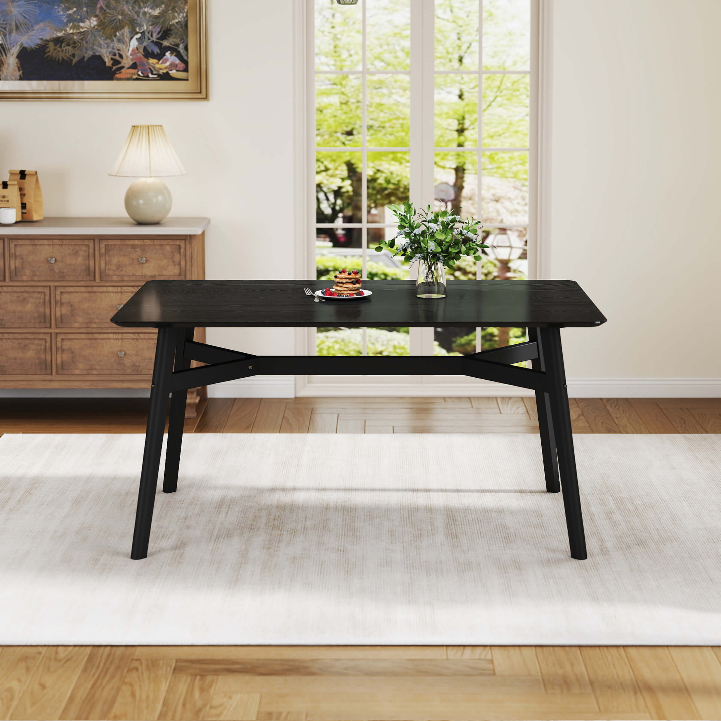 Wood Rectangle Dining Table - 19063DT