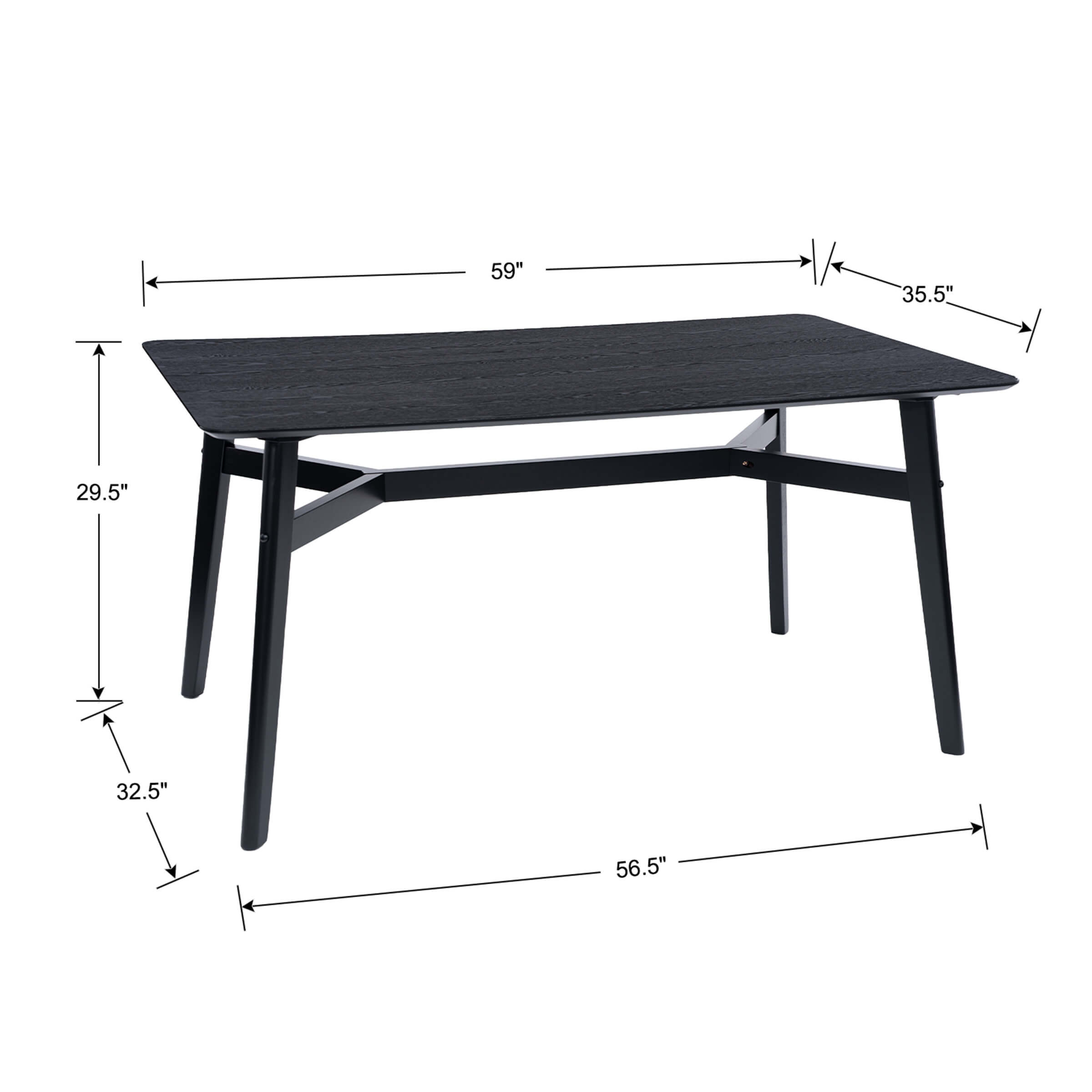 Wood Rectangle Dining Table - 19063DT