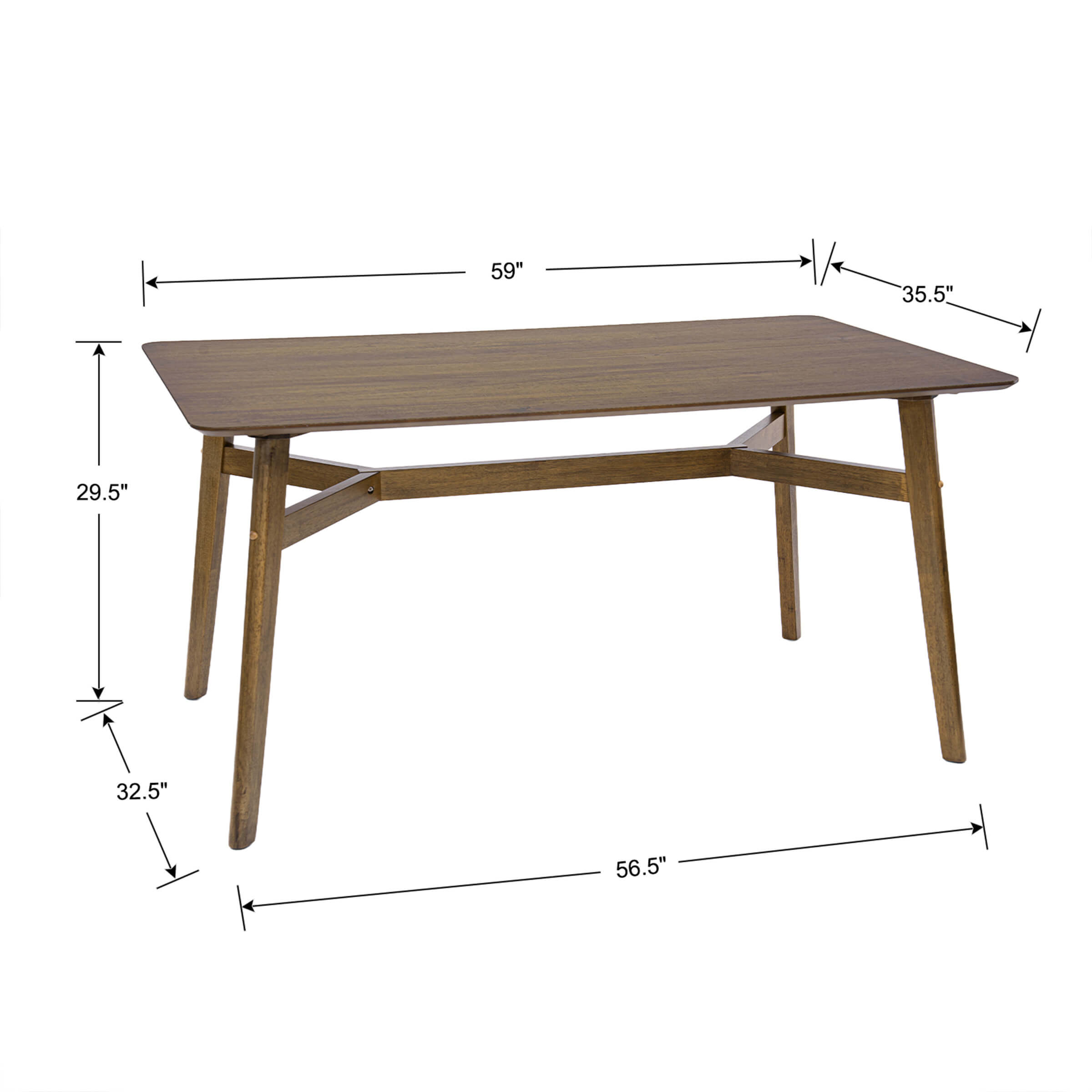 Wood Rectangle Dining Table - 19063DT