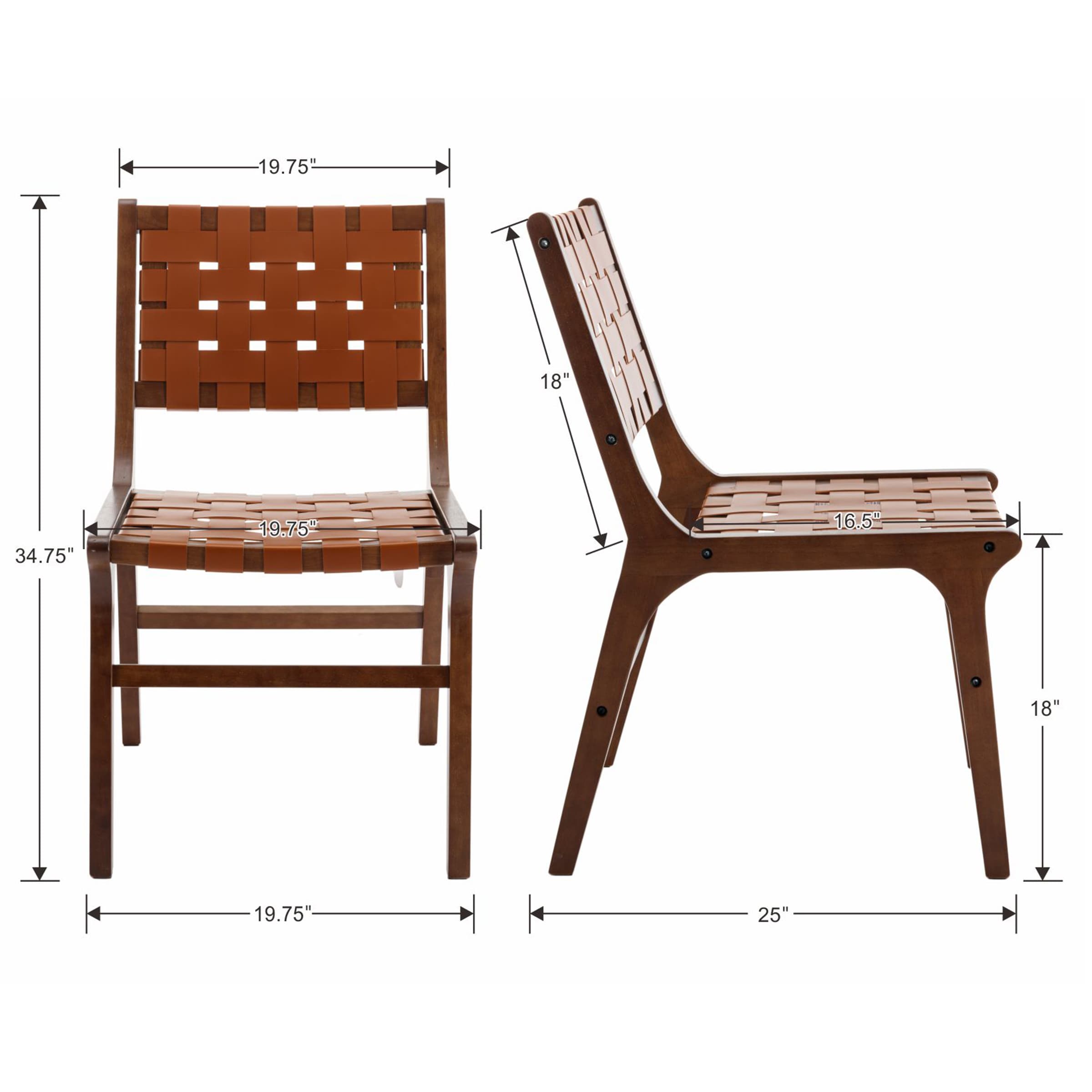 Kmax Woven Strips Dining Chairs Set of 2 - 1886DC