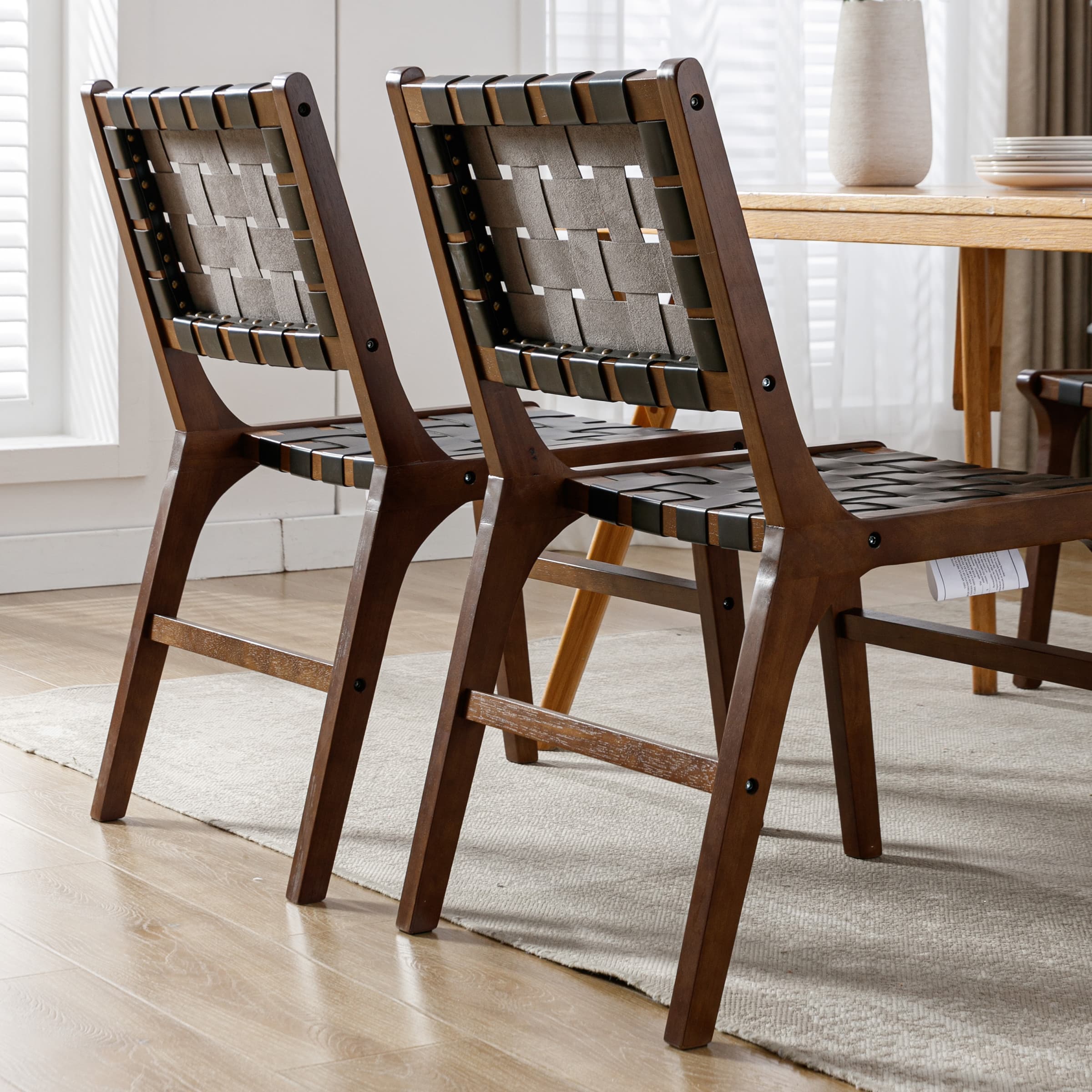 Kmax Woven Strips Dining Chairs Set of 2 - 1886DC