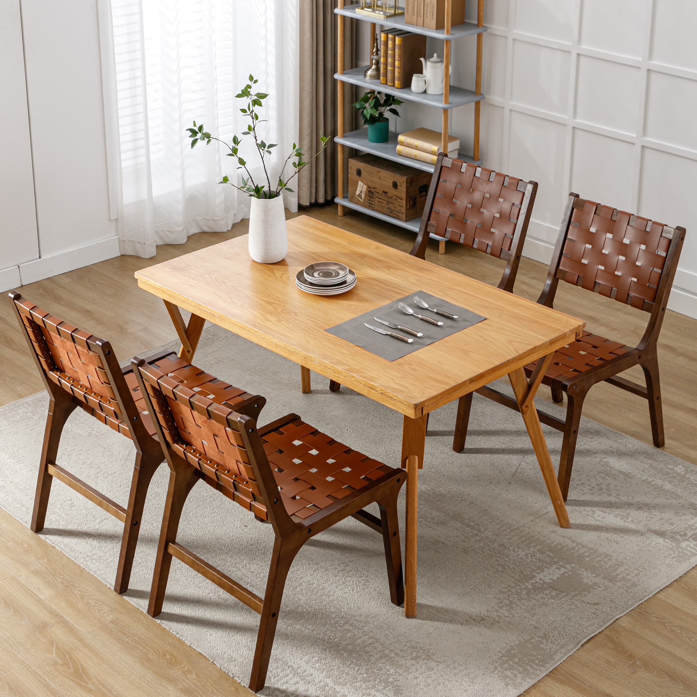 Kmax Woven Strips Dining Chairs Set of 2 - 1886DC