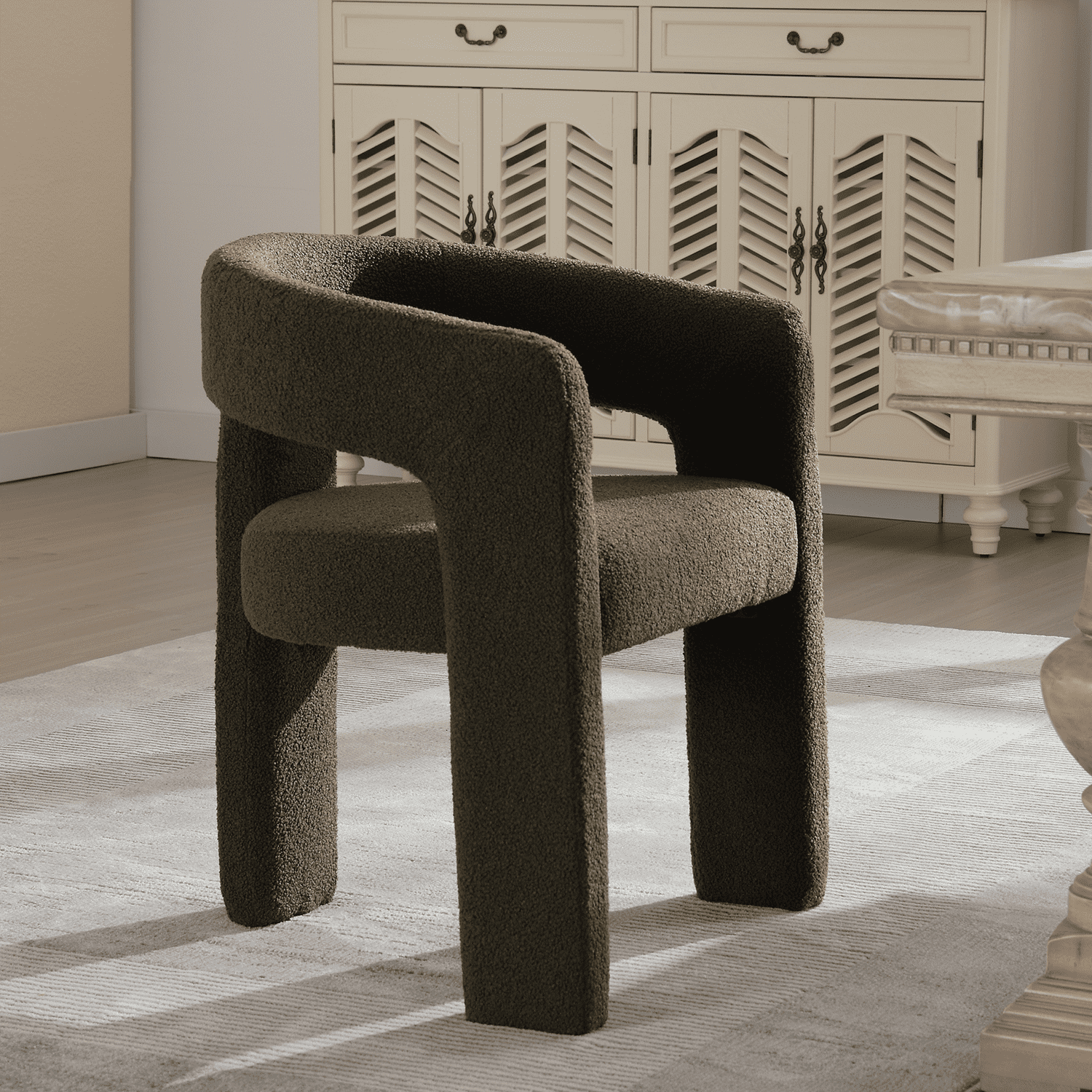 VESCASA Open Back Barrel Dining Chair 1 PCS - 5101DC