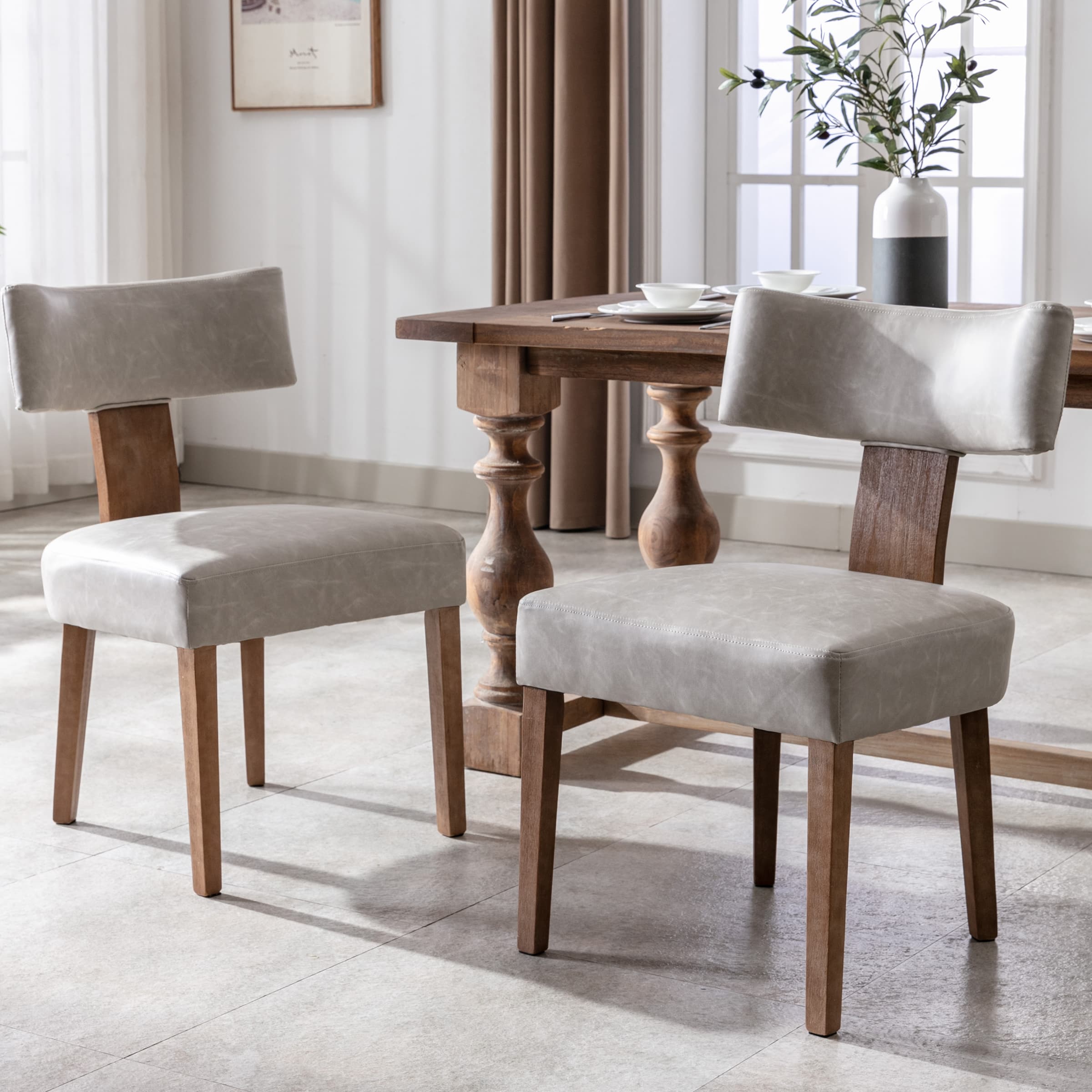 CIMOTA Classic Curved Open Back Dining Chairs Set of 2 - 1670&1917&1918