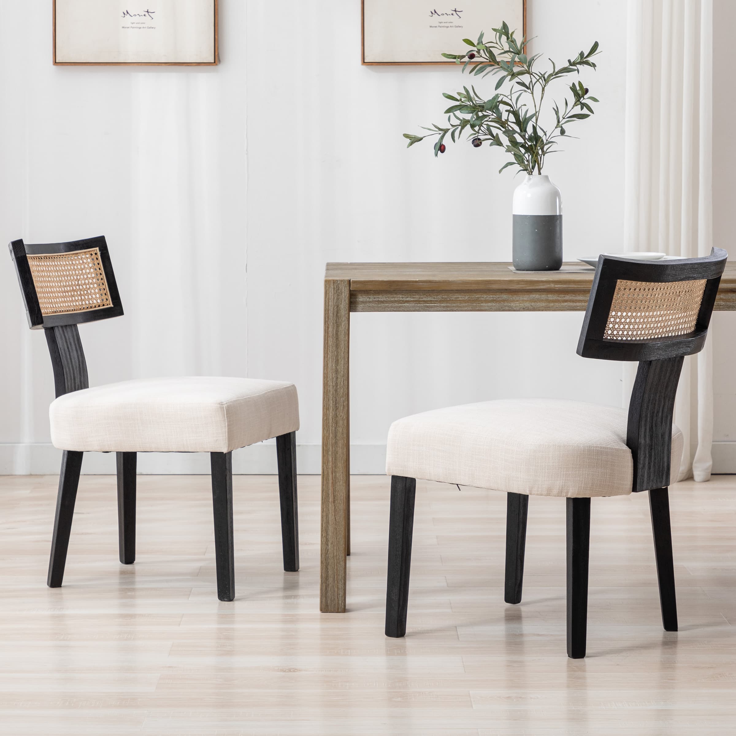 CIMOTA Classic Curved Open Back Dining Chairs Set of 2 - 1670&1917&1918