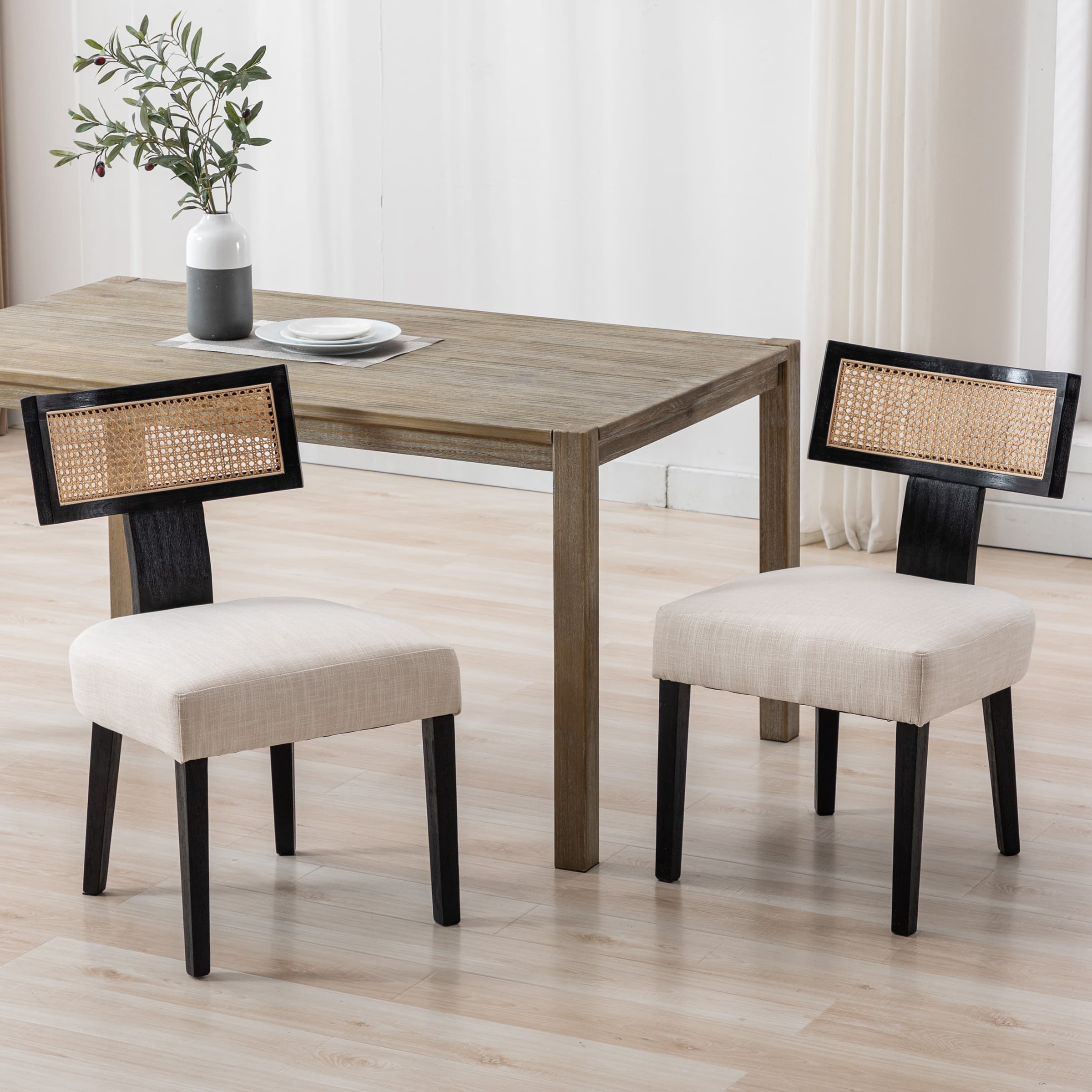 CIMOTA Classic Curved Open Back Dining Chairs Set of 2 - 1670&1917&1918