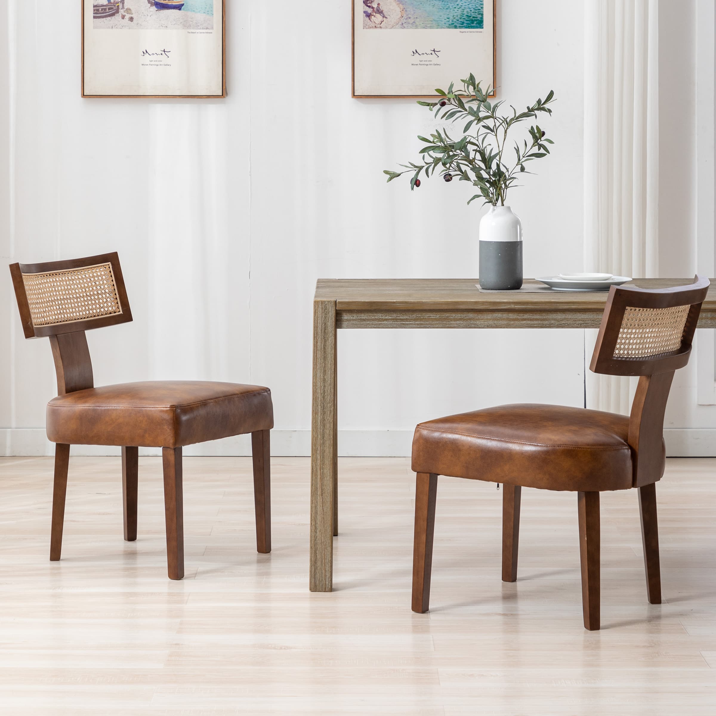 CIMOTA Classic Curved Open Back Dining Chairs Set of 2 - 1670&1917&1918