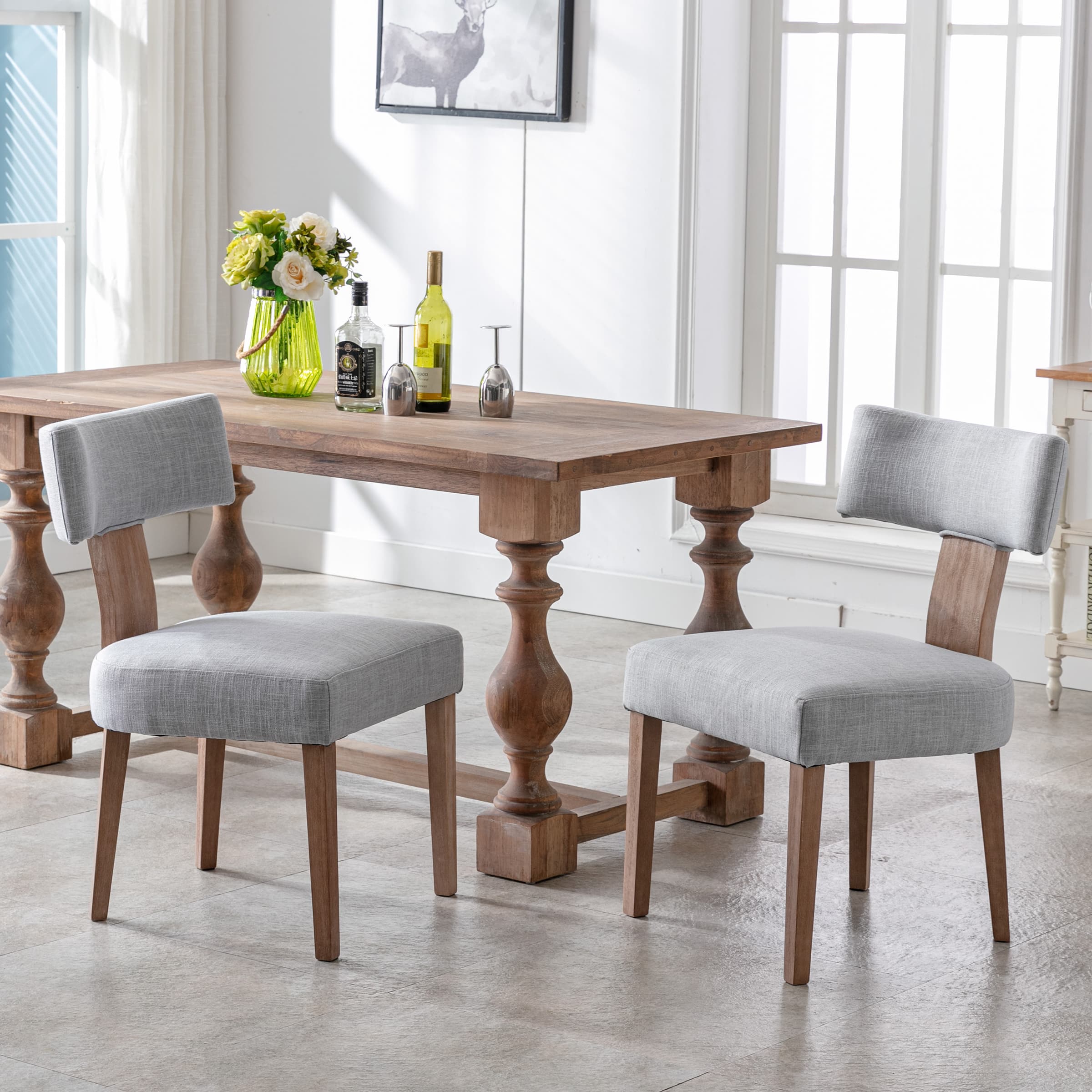 CIMOTA Classic Curved Open Back Dining Chairs Set of 2 - 1670&1917&1918