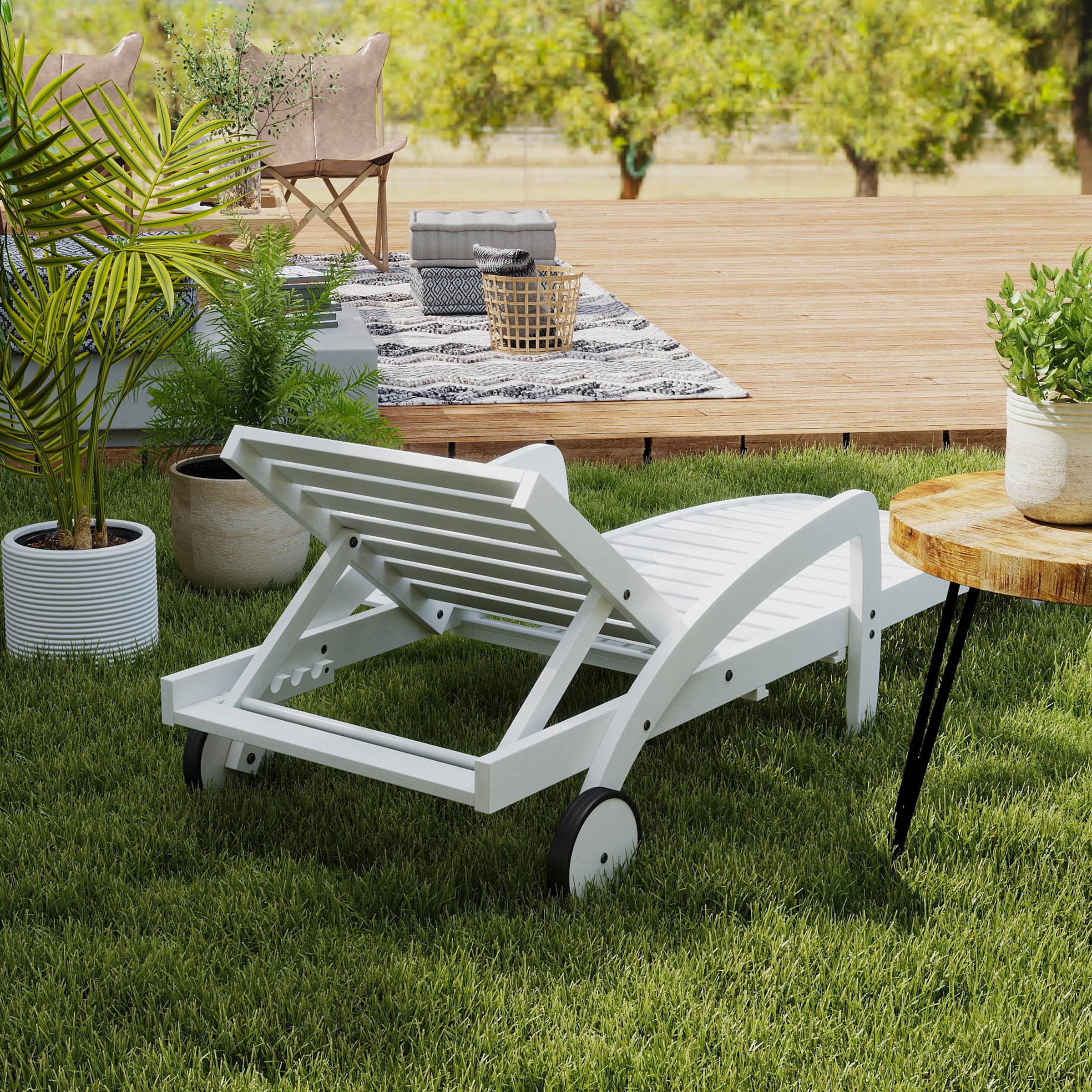 Kmax Adjustable Wood Reclining Lounge Chair - 2602DB