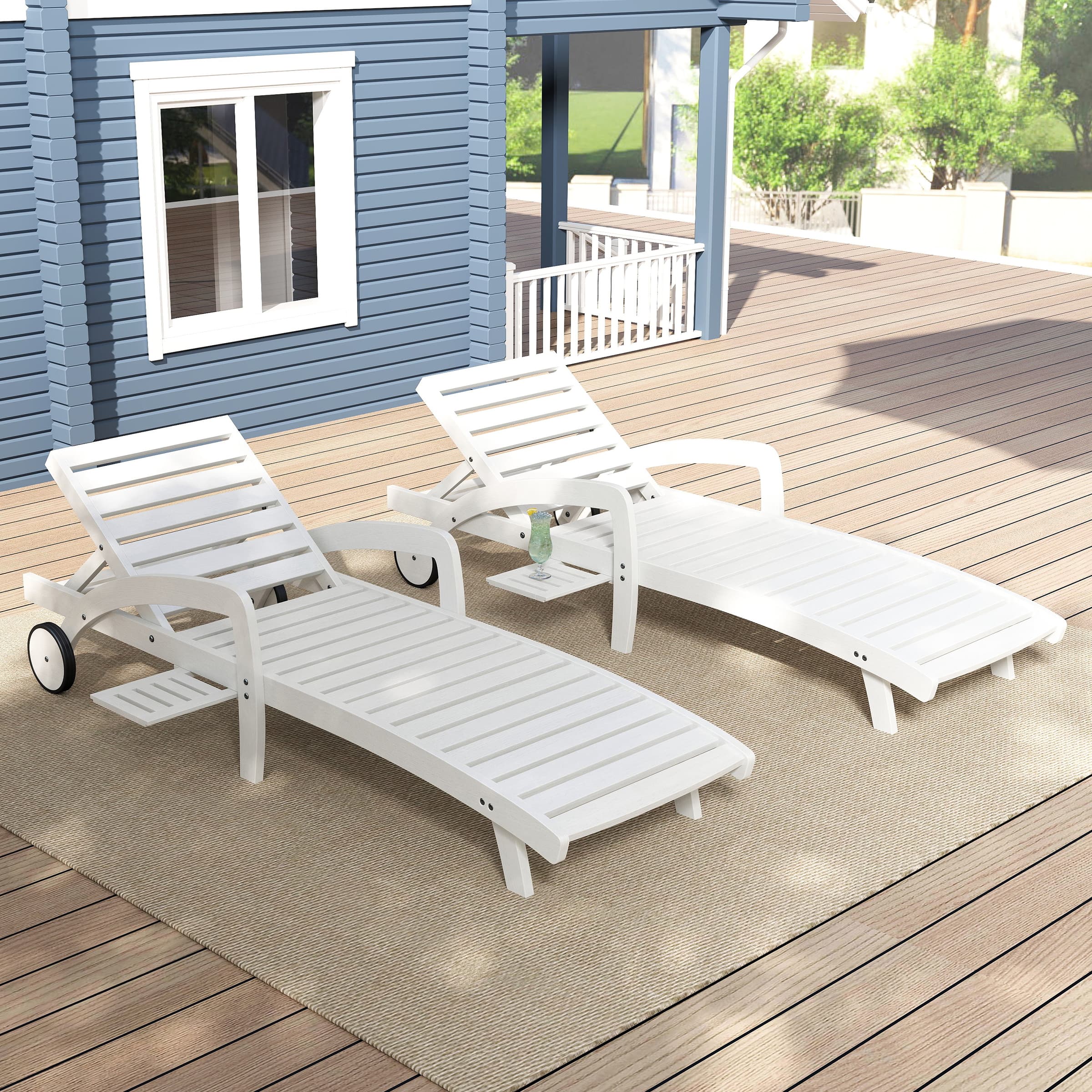 Kmax Adjustable Wood Reclining Lounge Chair - 2602DB