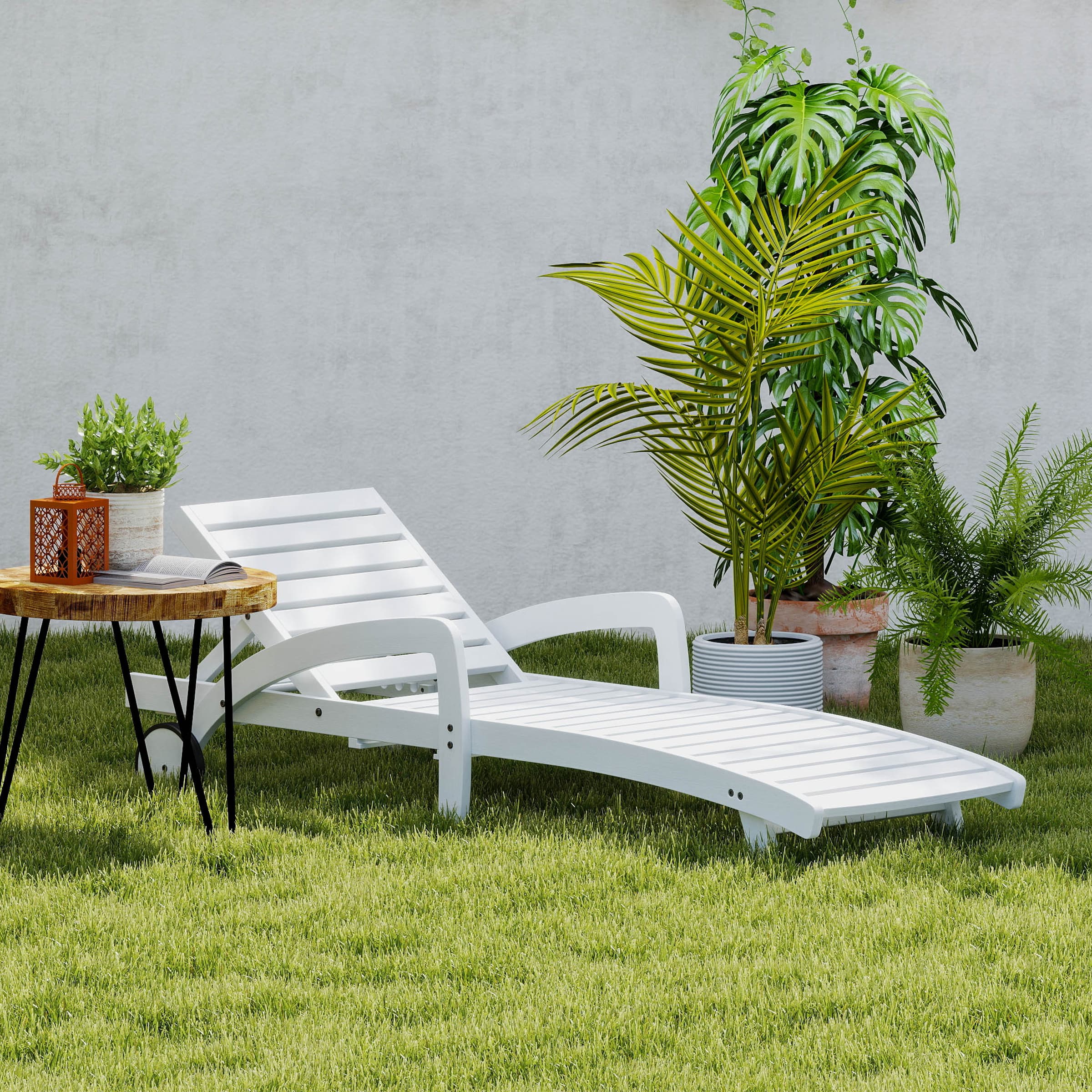 Kmax Adjustable Wood Reclining Lounge Chair - 2602DB