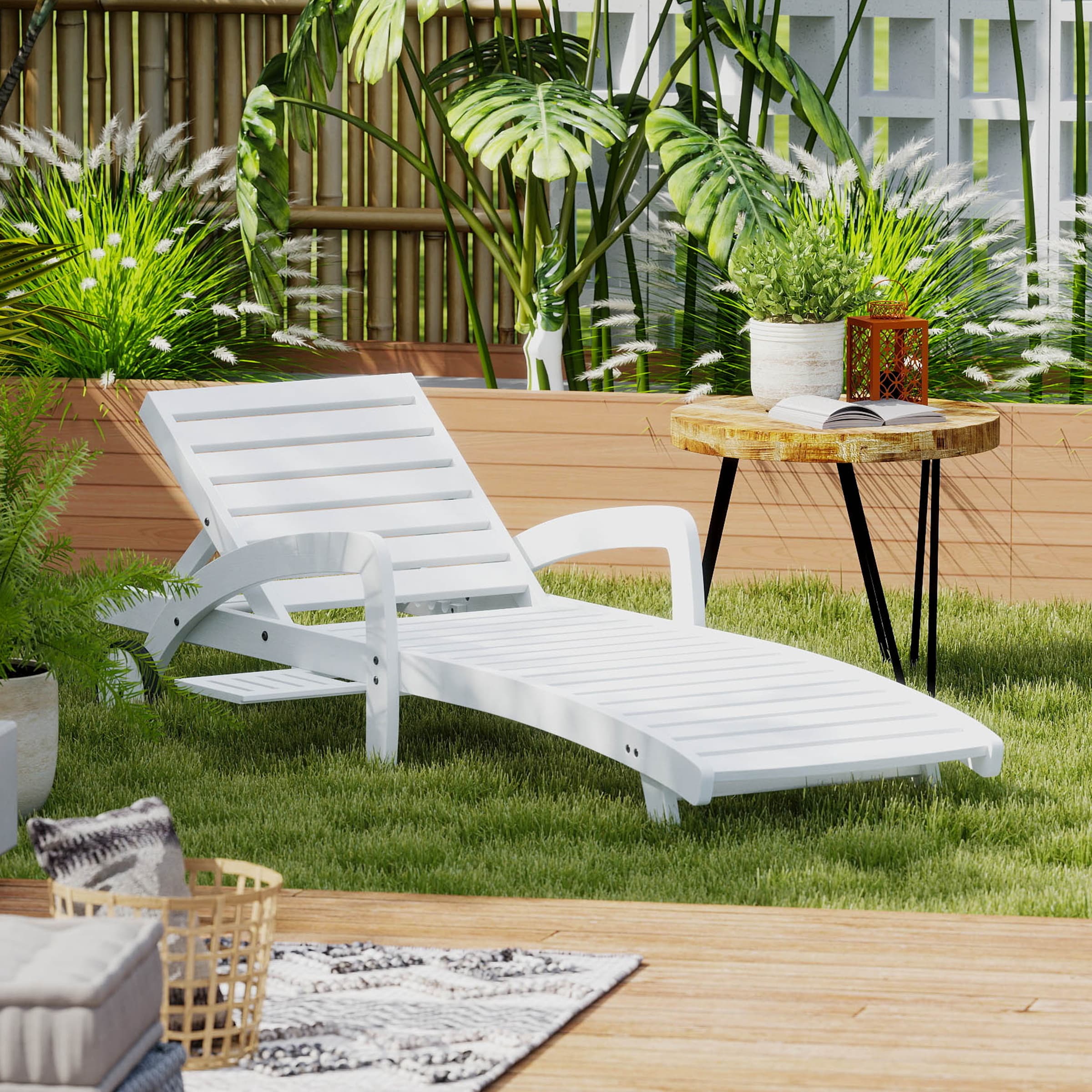 Kmax Adjustable Wood Reclining Lounge Chair - 2602DB