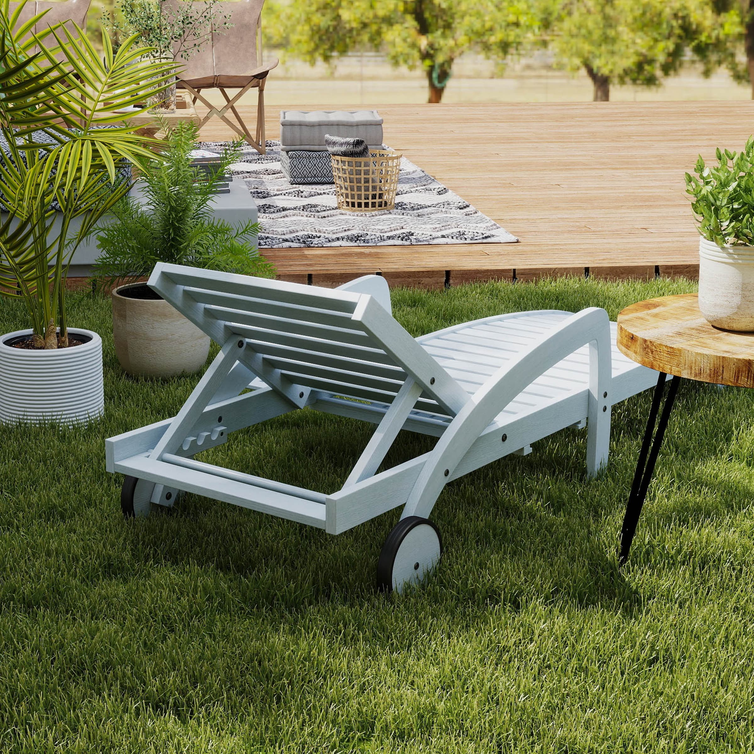 Kmax Adjustable Wood Reclining Lounge Chair - 2602DB