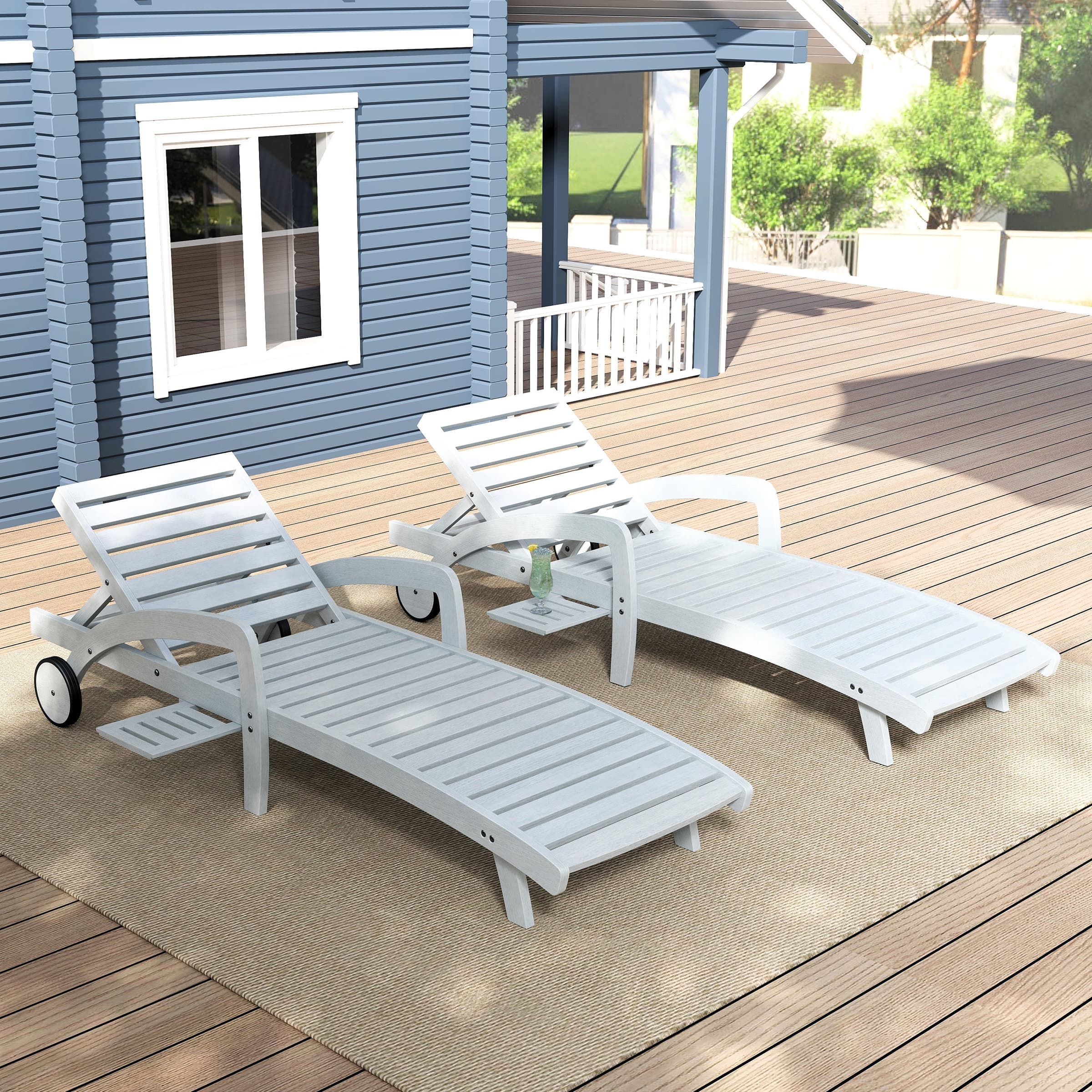 Kmax Adjustable Wood Reclining Lounge Chair - 2602DB