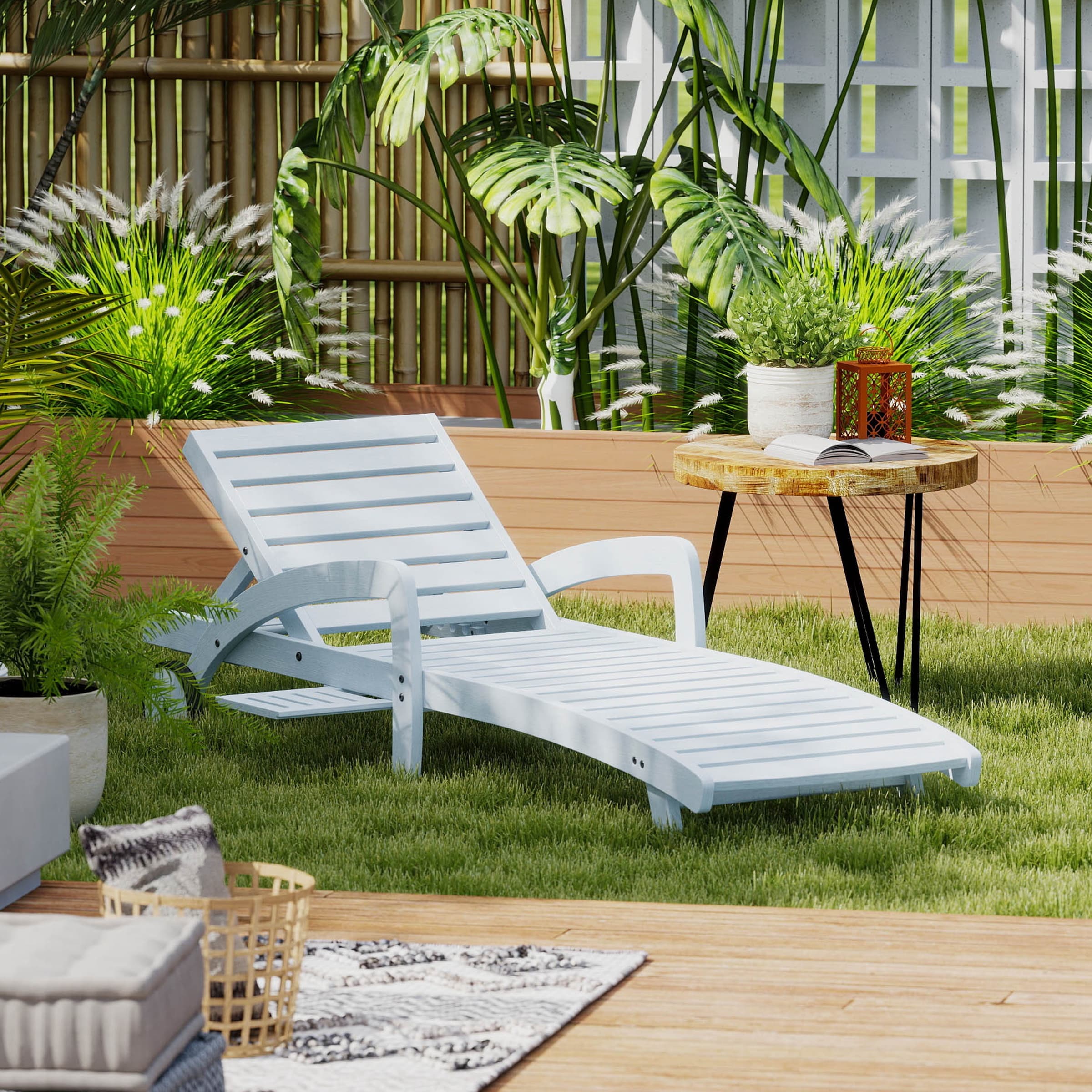 Kmax Adjustable Wood Reclining Lounge Chair - 2602DB