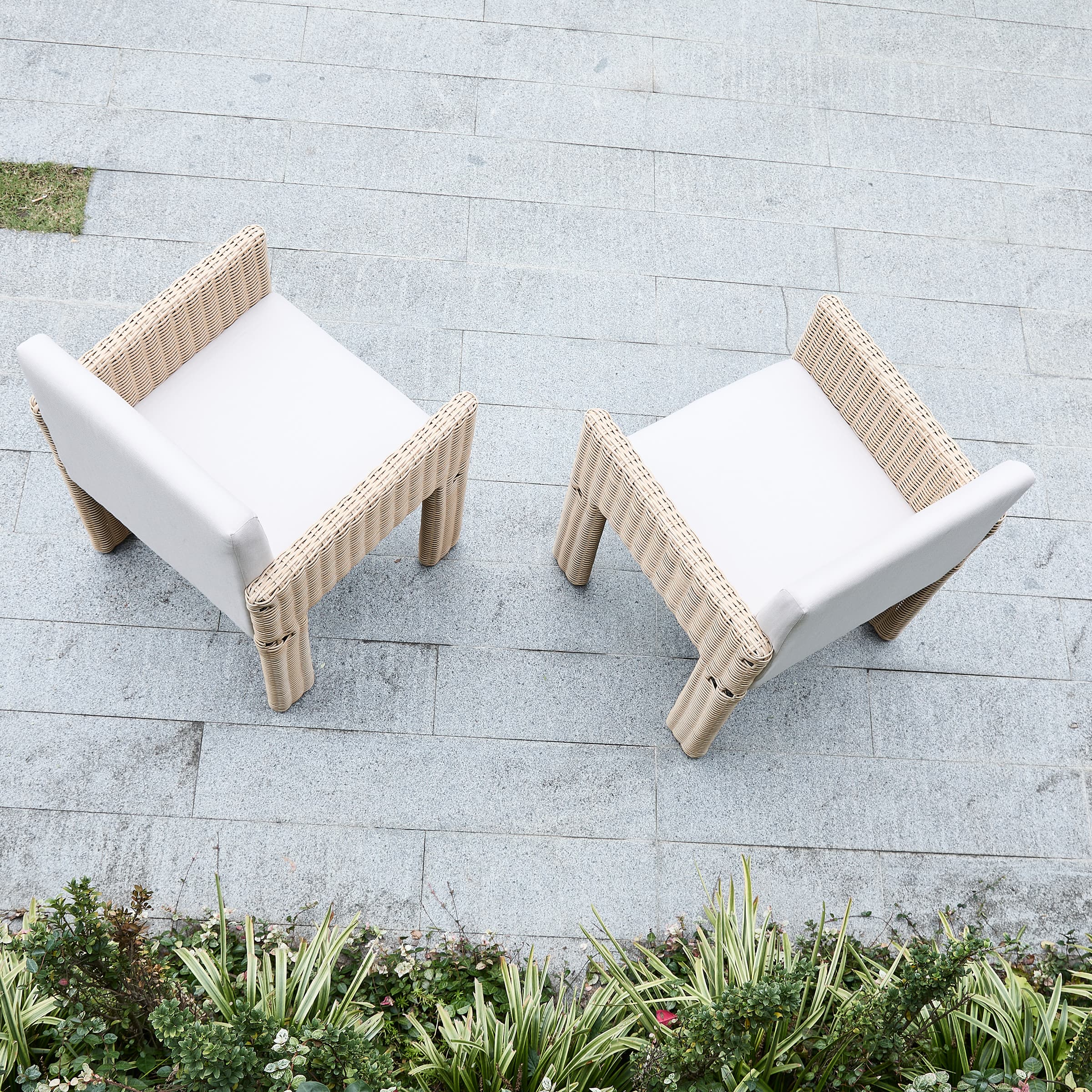 Kmax Outdoor Woven Dining Chairs Set of 2 - X003DC