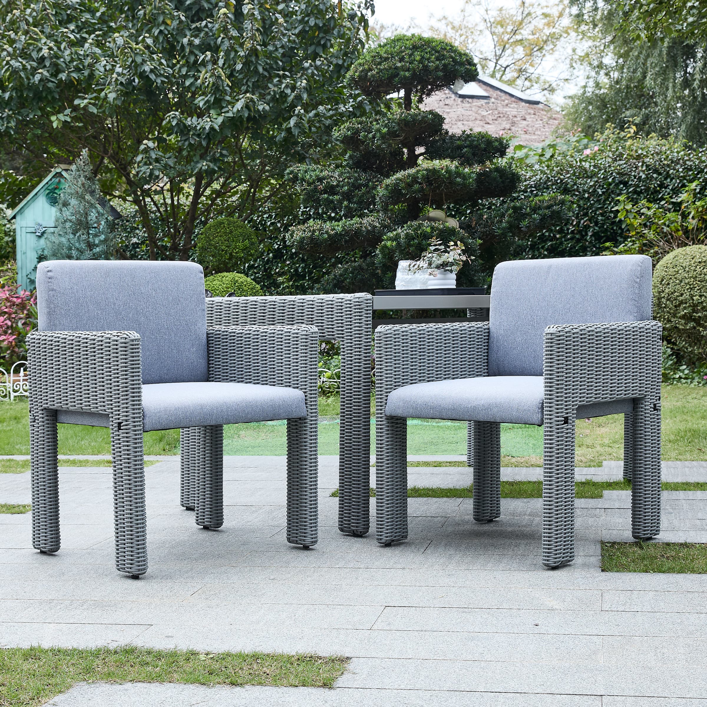 Kmax Outdoor Woven Dining Chairs Set of 2 - X003DC