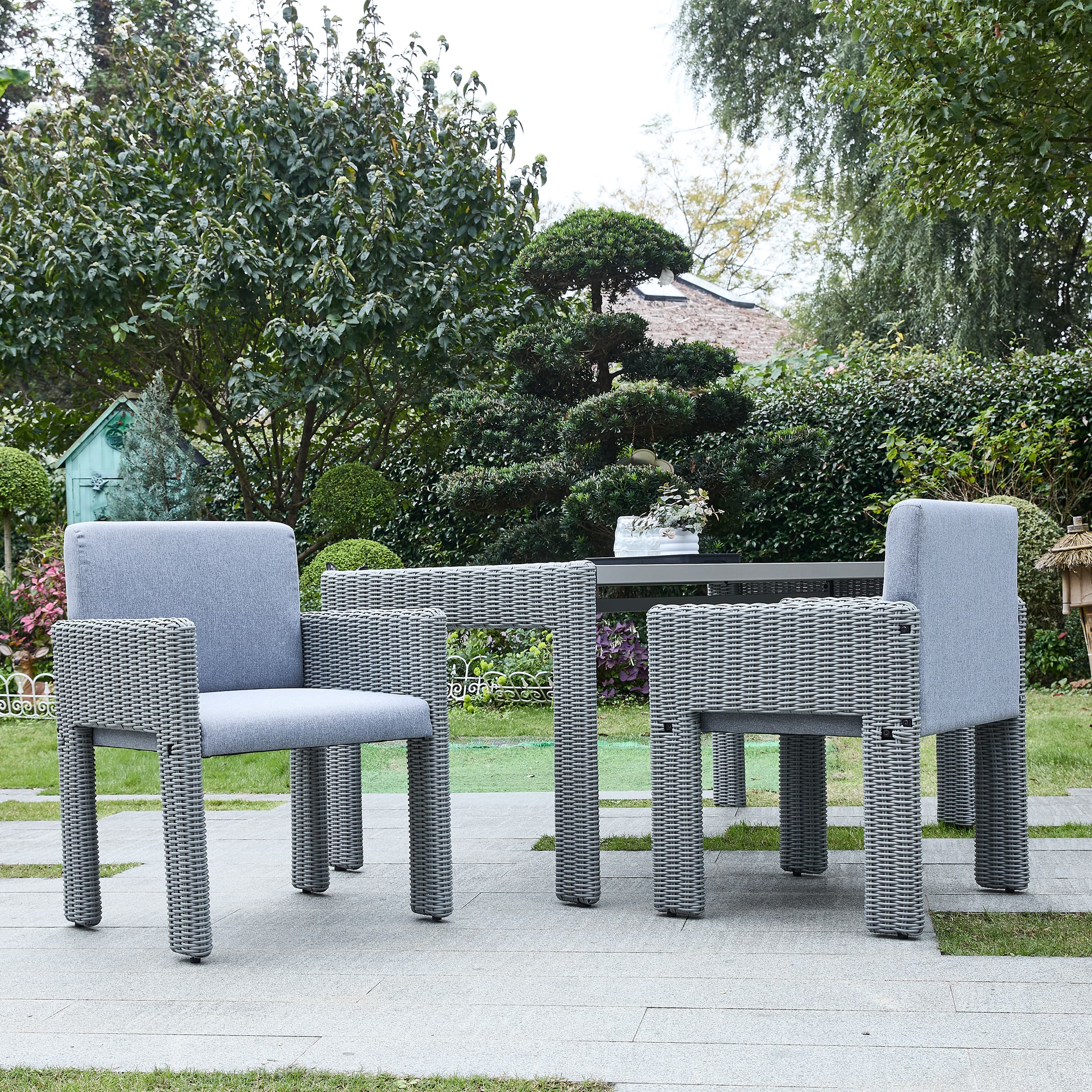 Kmax Outdoor Woven Dining Chairs Set of 2 - X003DC