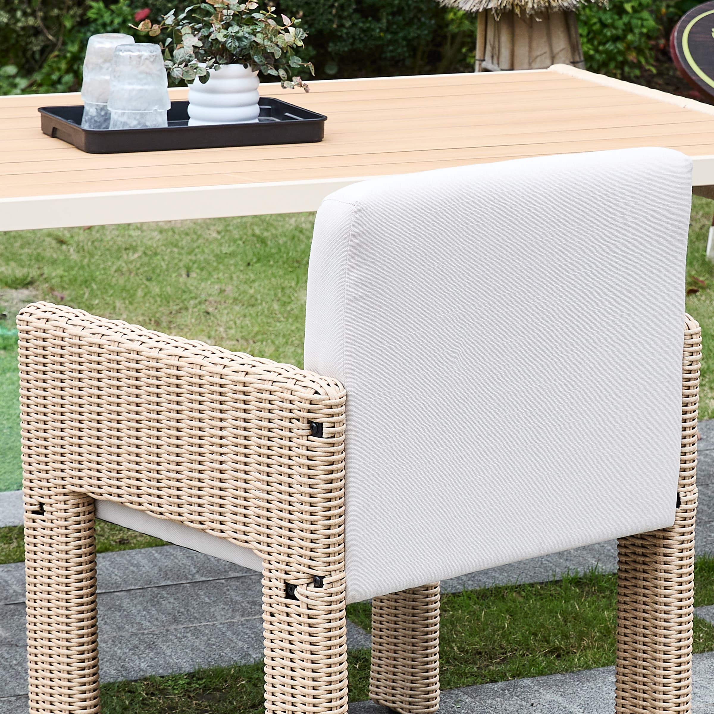 Kmax Outdoor Woven Dining Chairs Set of 2 - X003DC