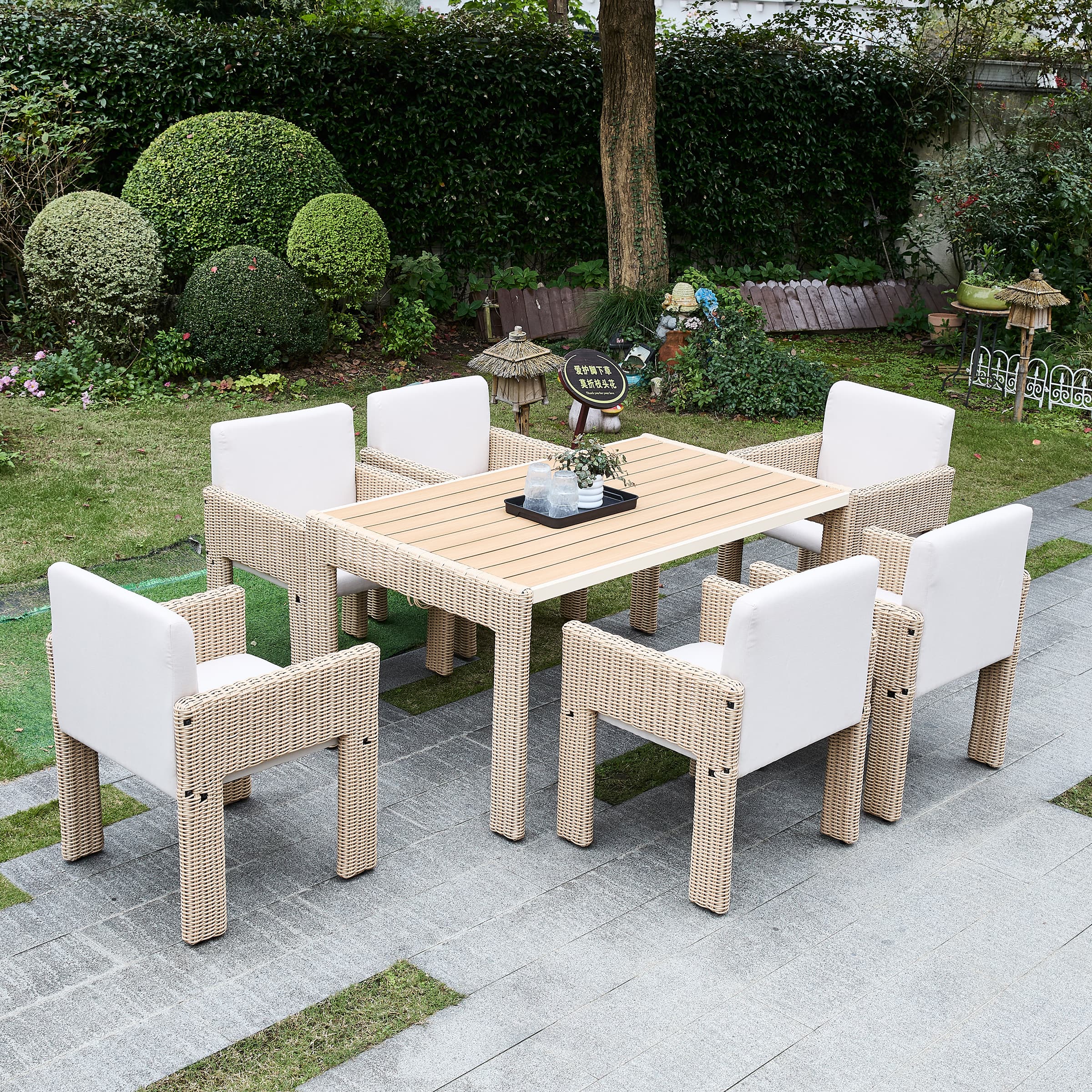 Kmax Outdoor Woven Dining Chairs Set of 2 - X003DC