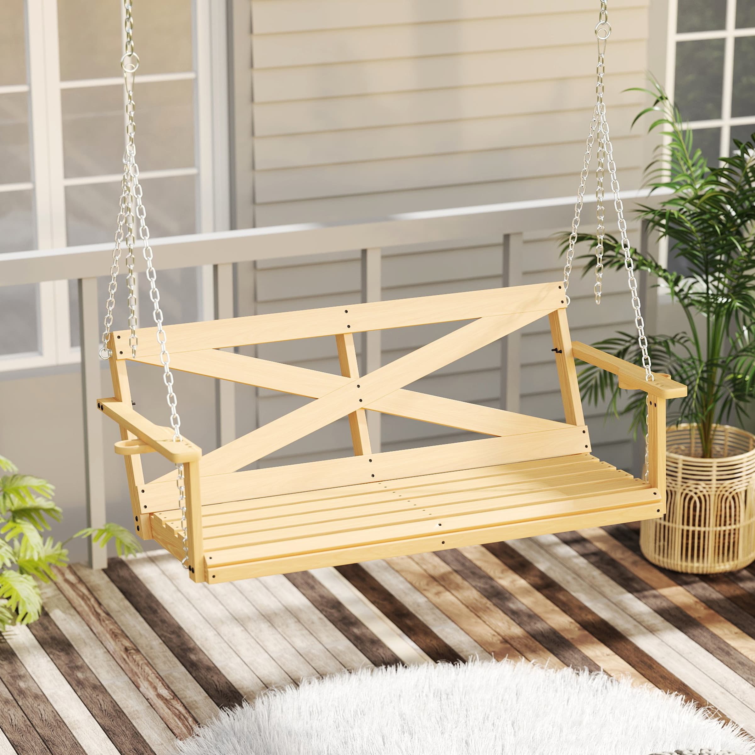 Kmax Outdoor Front Porch Hanging Swing - 2601HS