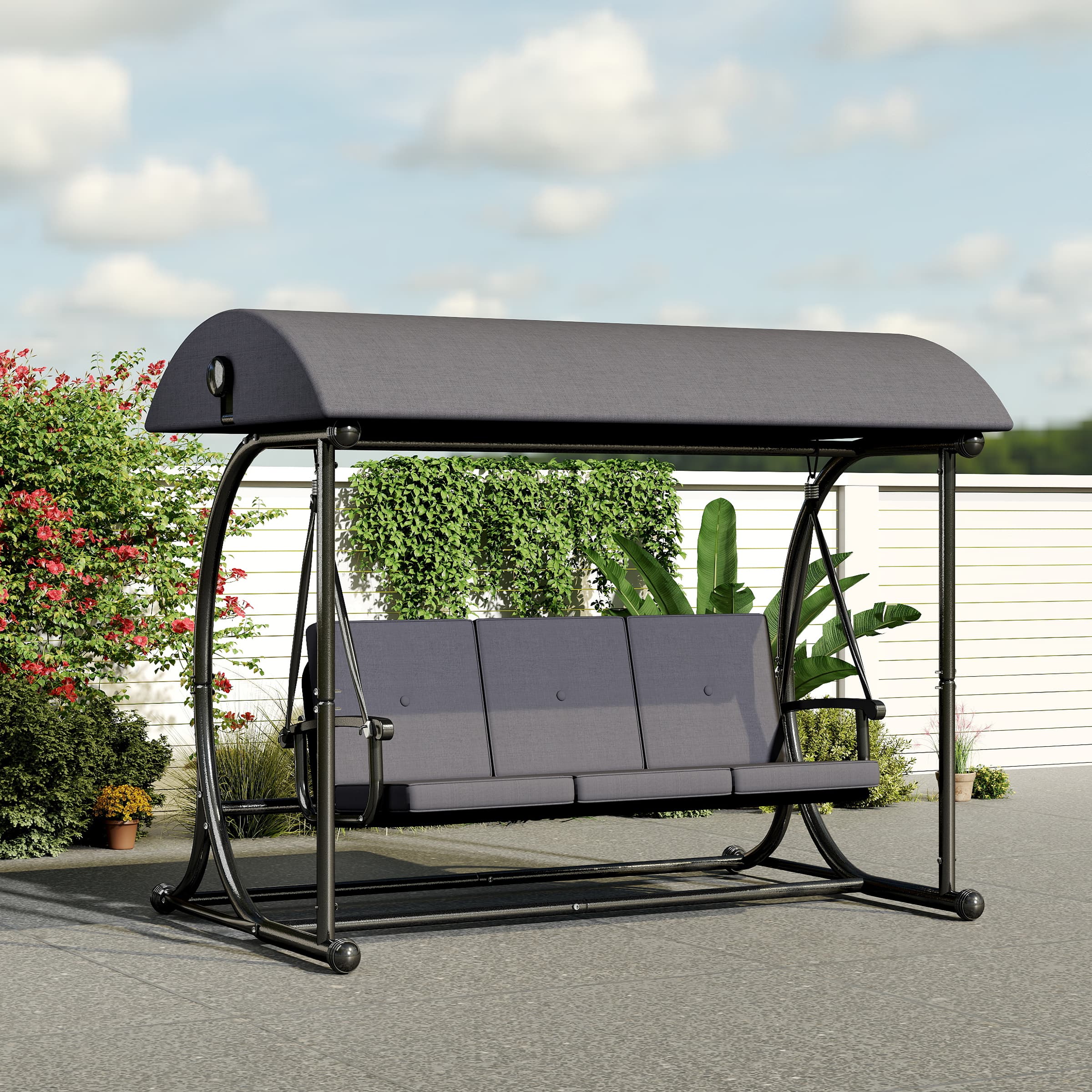 ROCITY Outdoor Adjustable Porch Swing Bed - 4102HS
