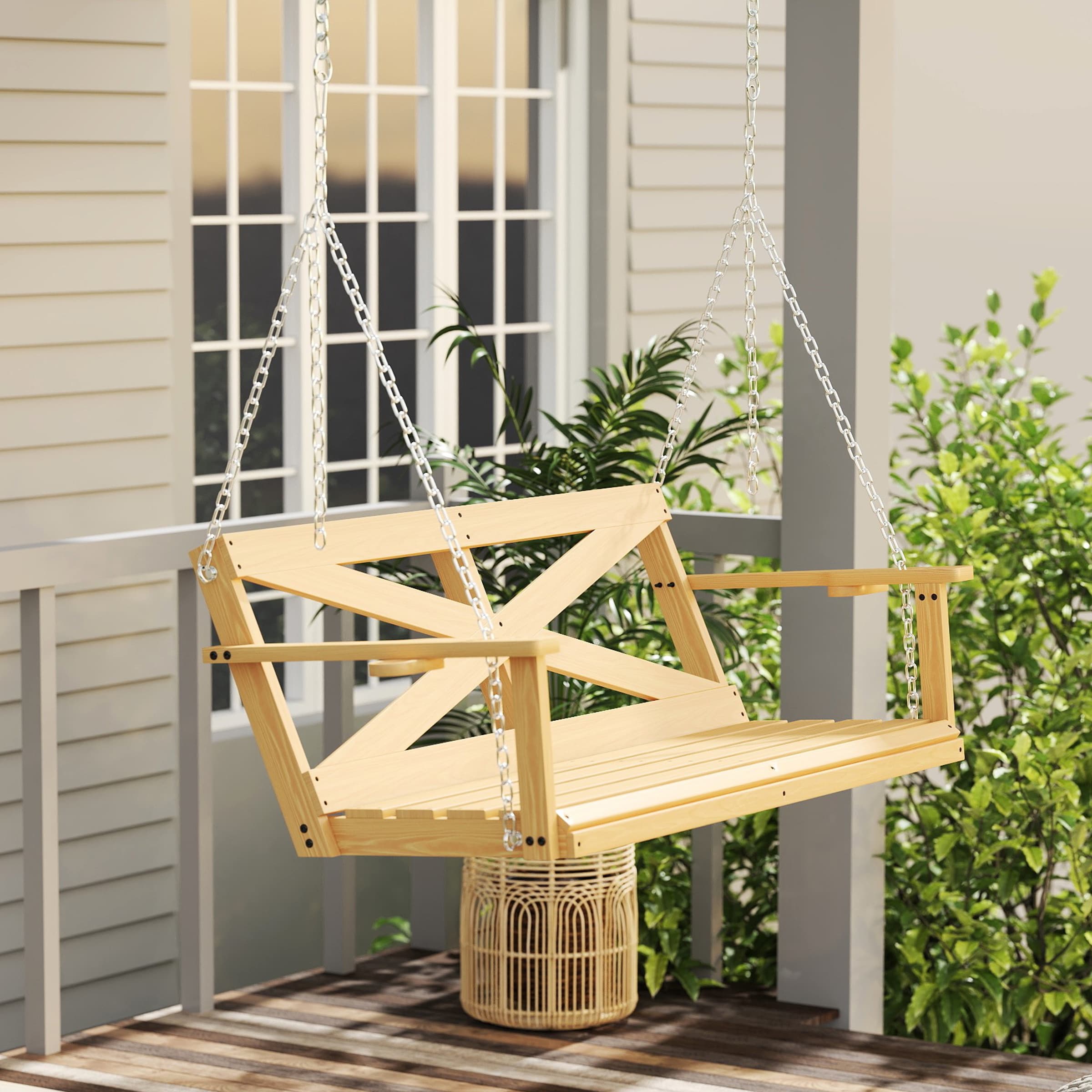 Kmax Outdoor Front Porch Hanging Swing - 2601HS