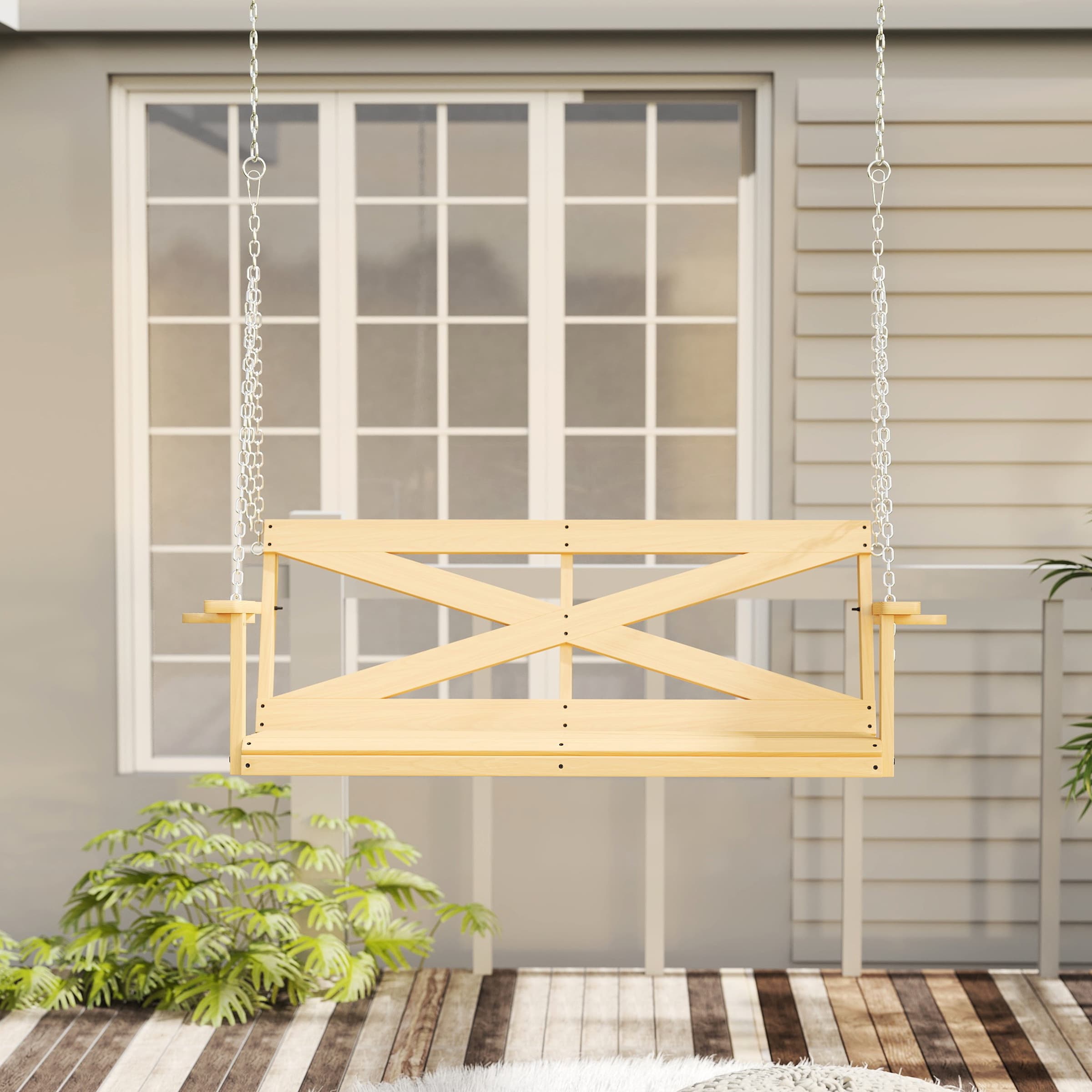 Kmax Outdoor Front Porch Hanging Swing - 2601HS