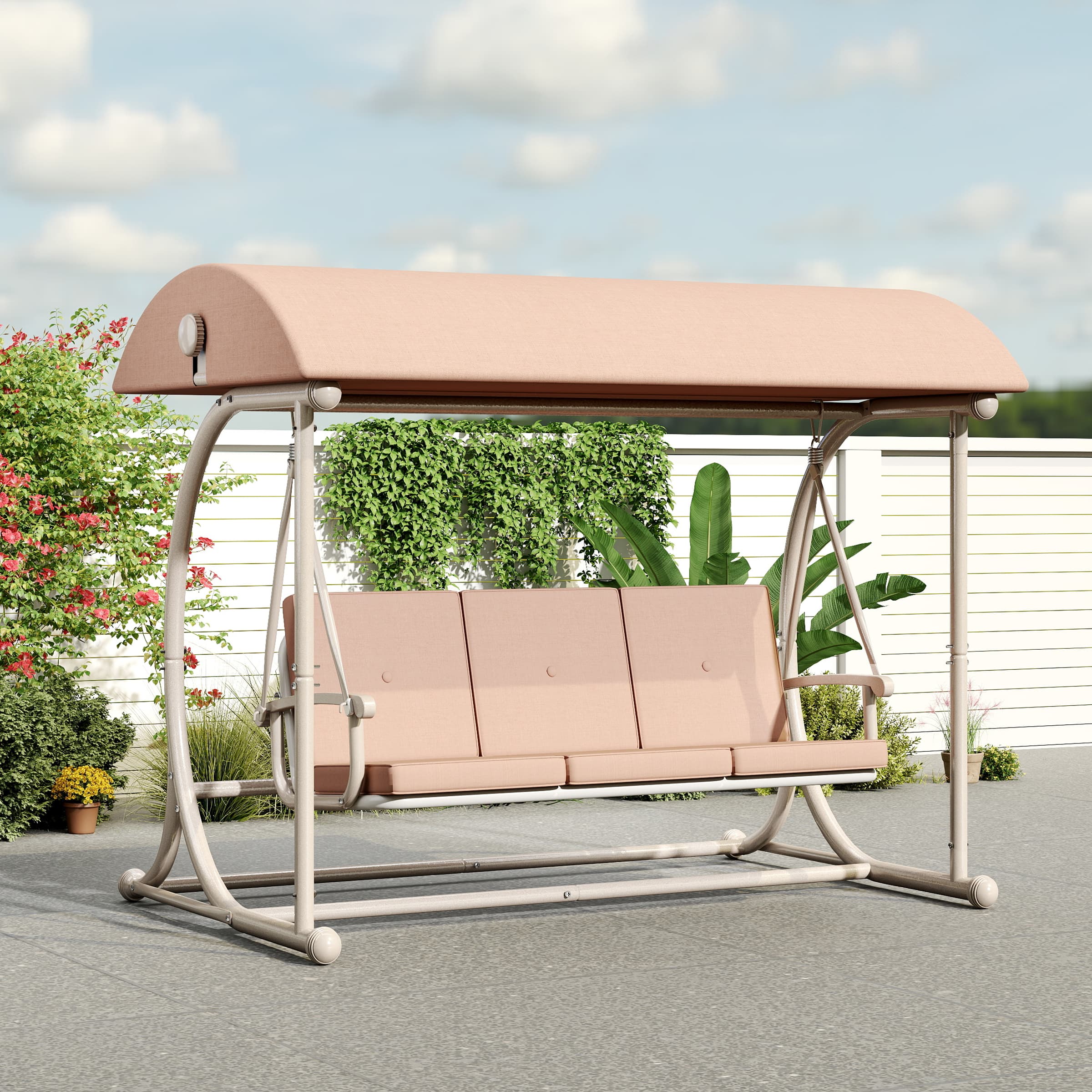 ROCITY Outdoor Adjustable Porch Swing Bed - 4102HS