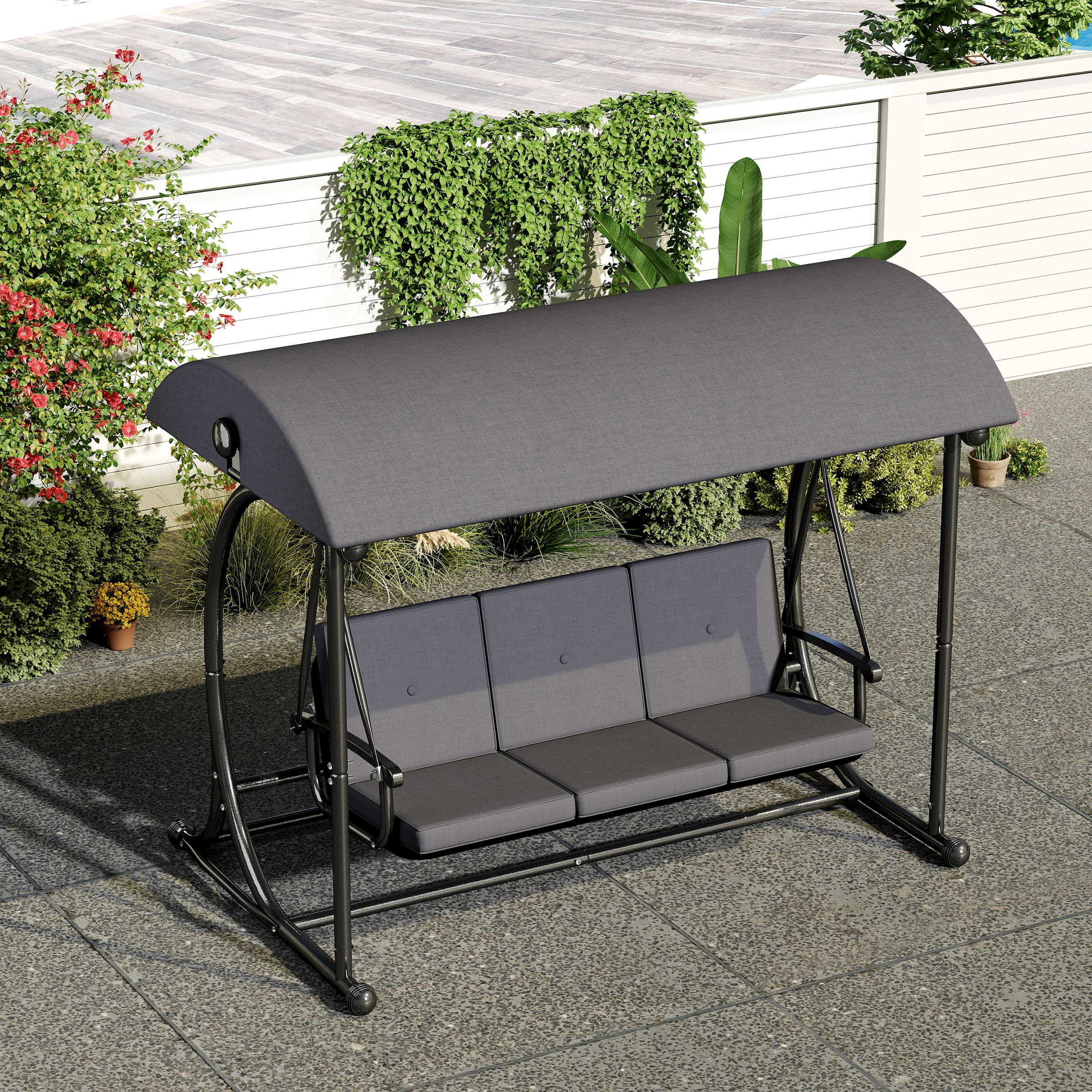 ROCITY Outdoor Adjustable Porch Swing Bed - 4102HS