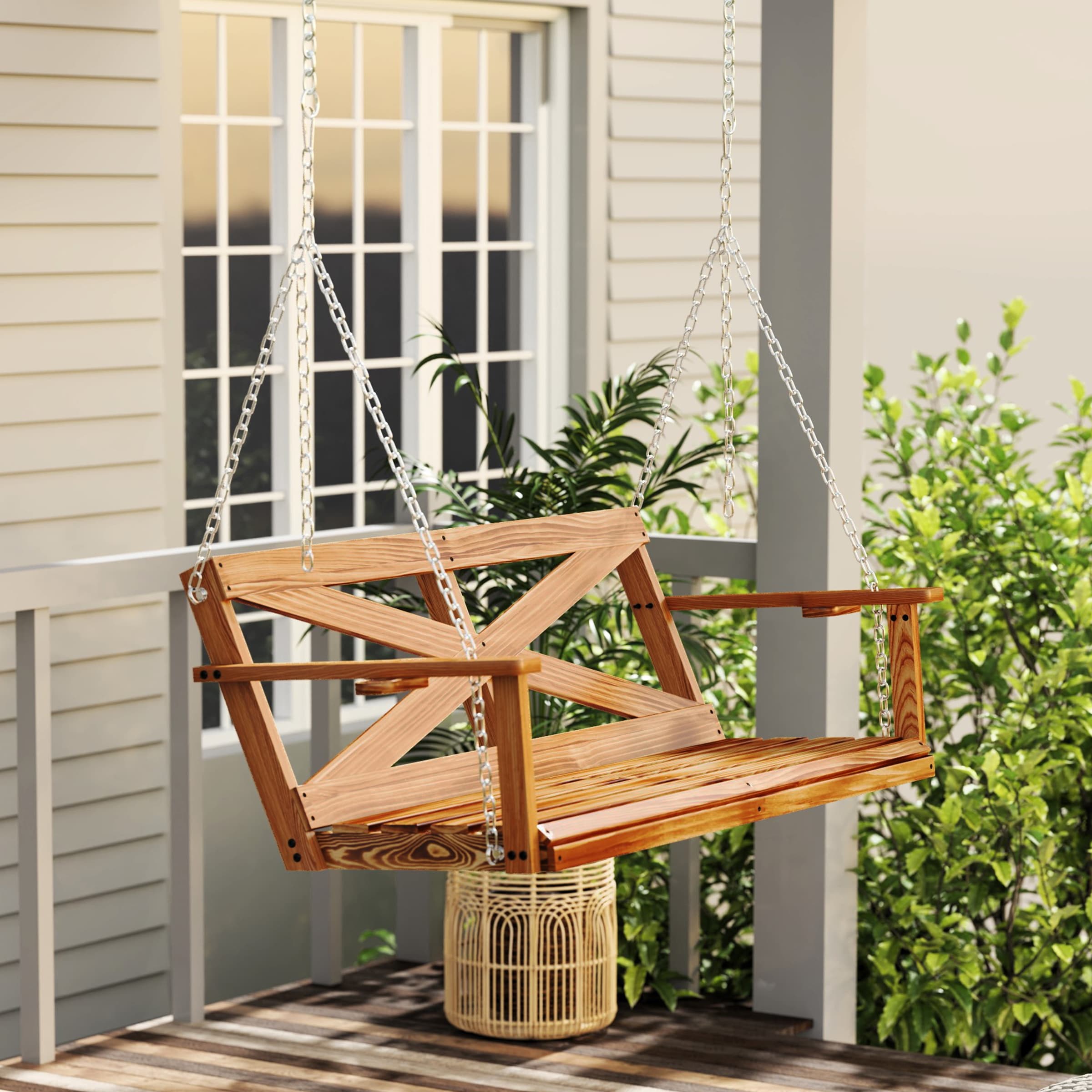 Kmax Outdoor Front Porch Hanging Swing - 2601HS