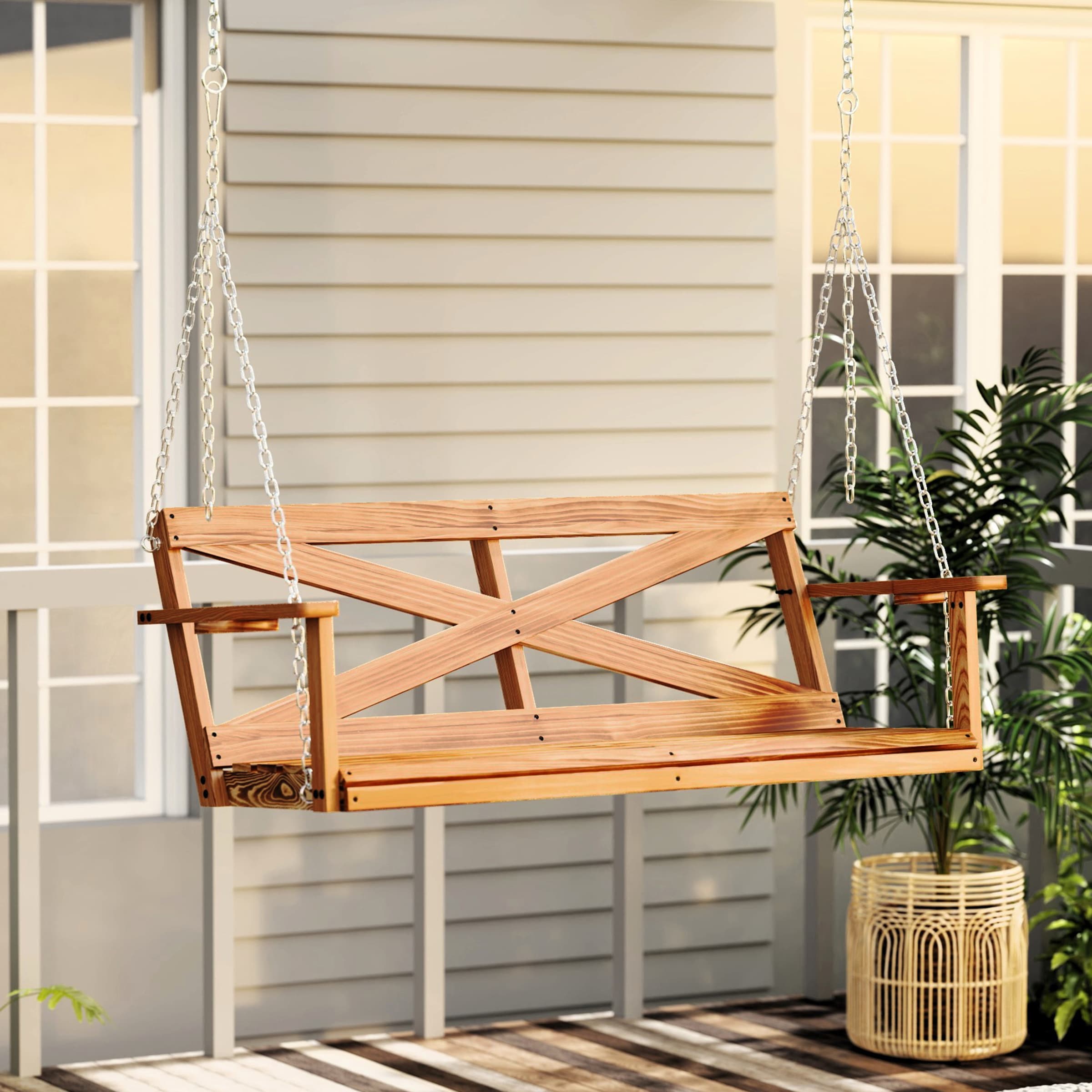 Kmax Outdoor Front Porch Hanging Swing - 2601HS
