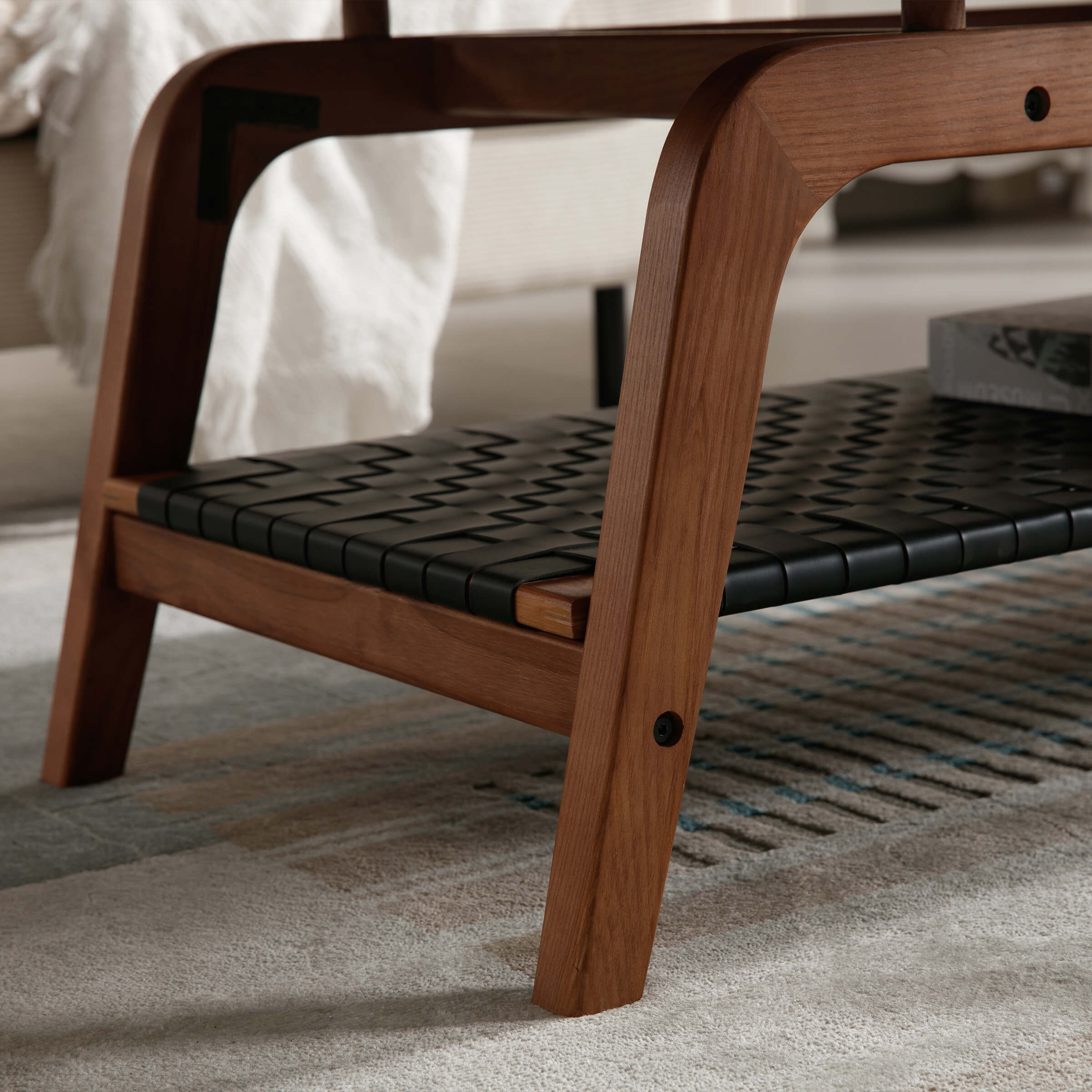 ZH4YOU 47"W Rectangular Coffee Table with Storage Shelf - 21794CT