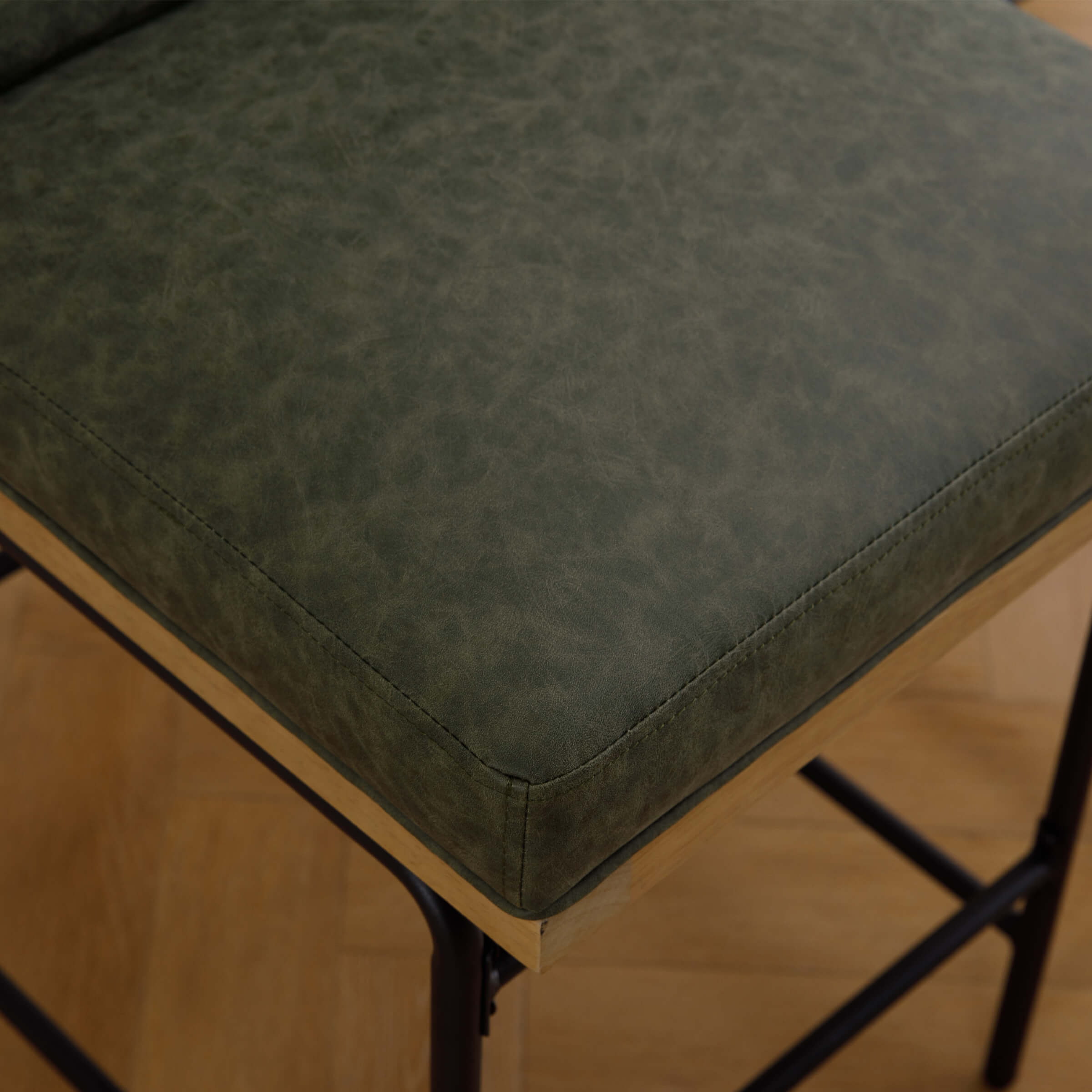 CIMOTA 26"H Removable Cushion Counter Height Stools with Metal Legs Set of 2 - 5734CS