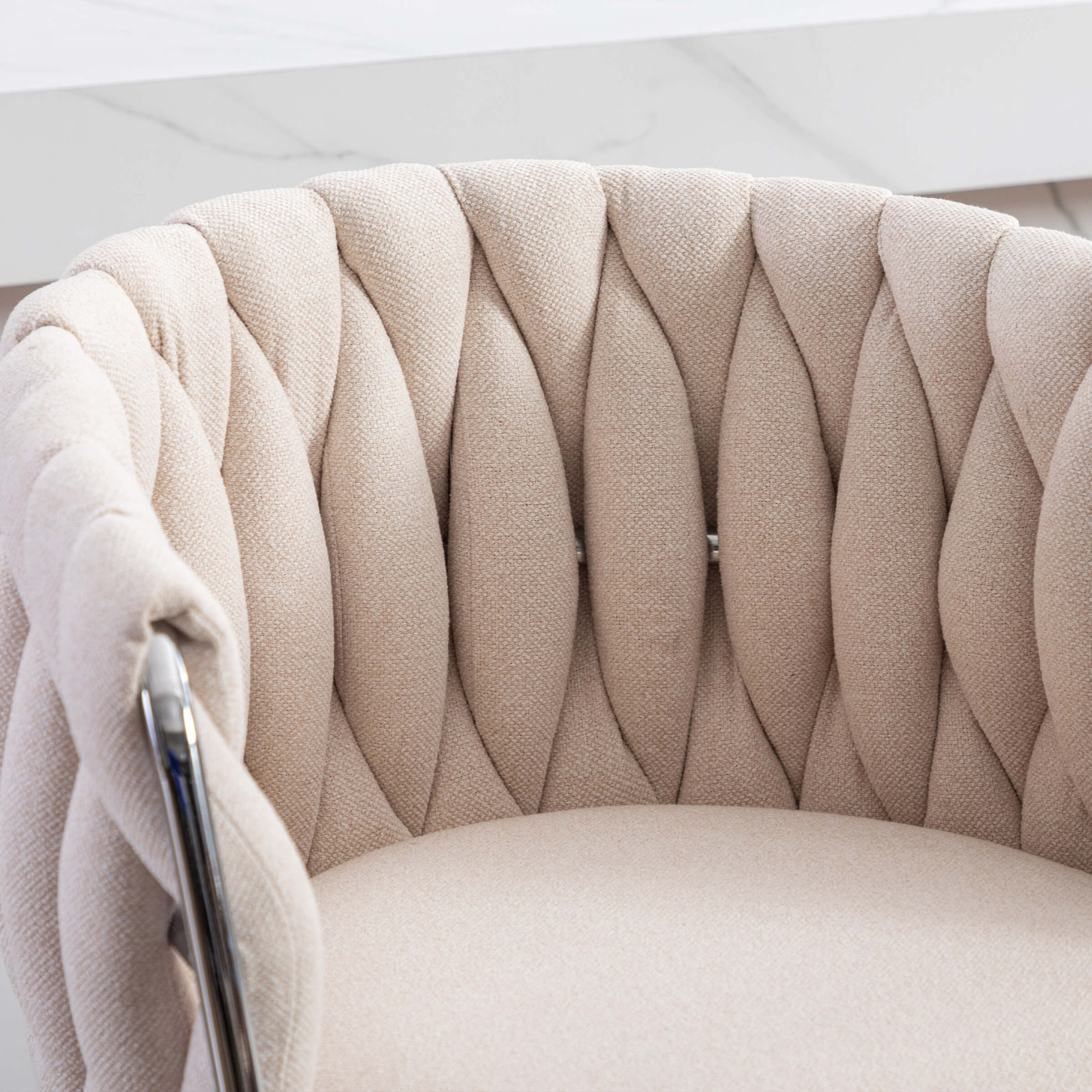 CHICAURA Swivel Chrome Base Bar Stools Set of 2 - 6022AB