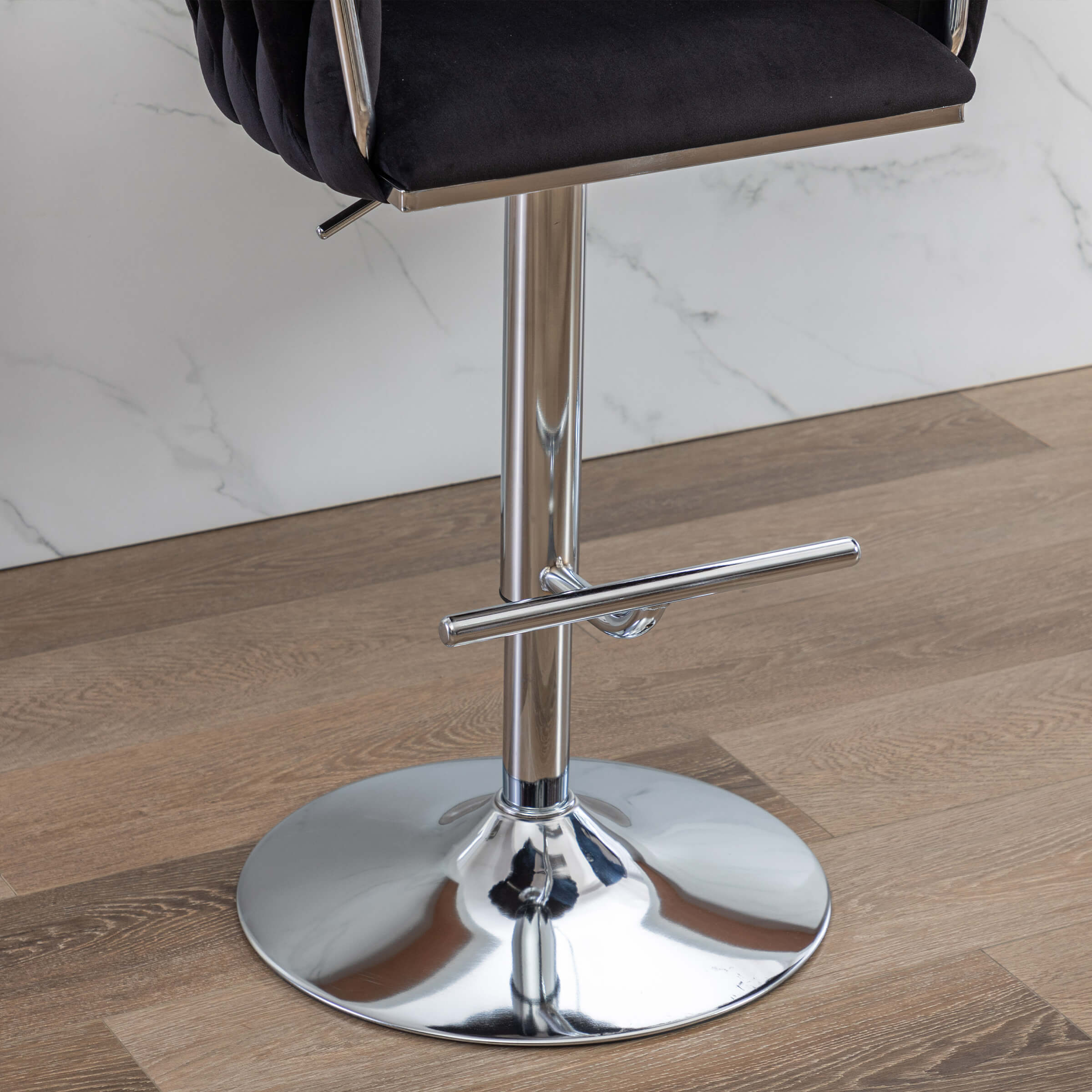 CHICAURA Swivel Chrome Base Bar Stools Set of 2 - 6022AB