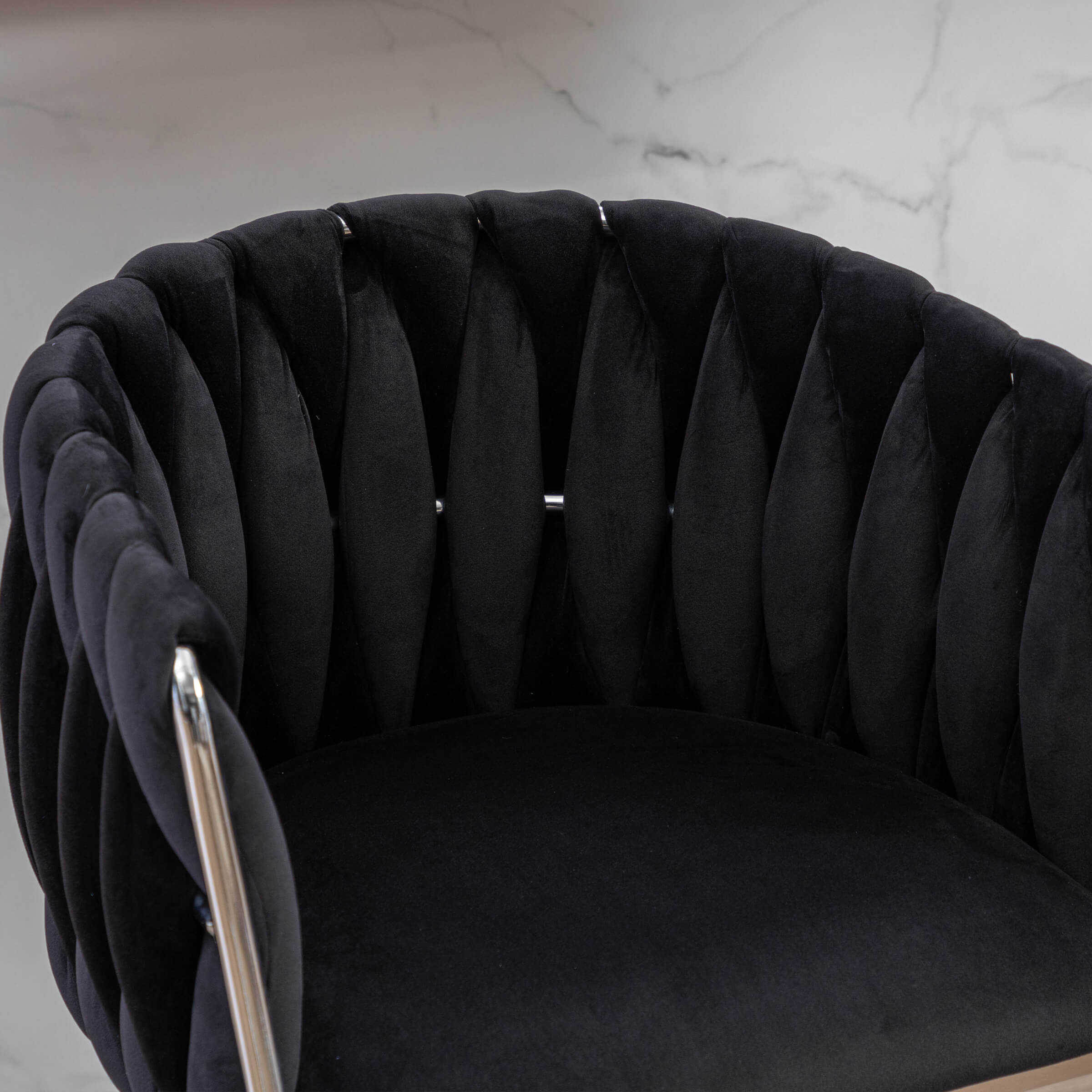 CHICAURA Swivel Chrome Base Bar Stools Set of 2 - 6022AB