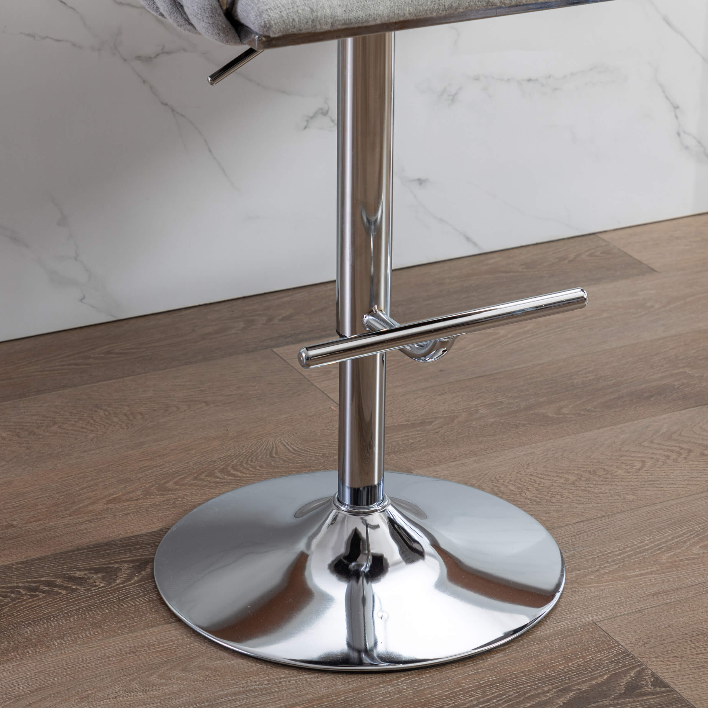 CHICAURA Swivel Chrome Base Bar Stools Set of 2 - 6022AB
